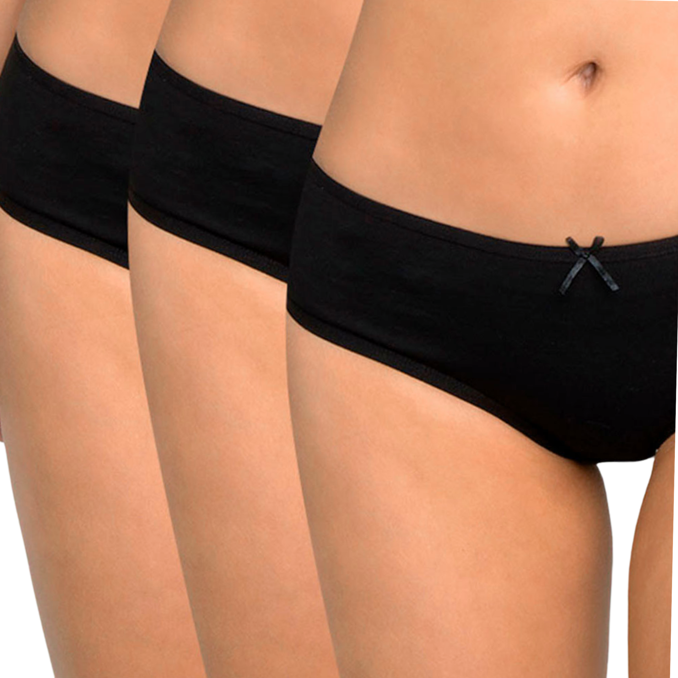 PACK 3 PANTALETAS ALGODÓN ELASTICADO 98691 - 1