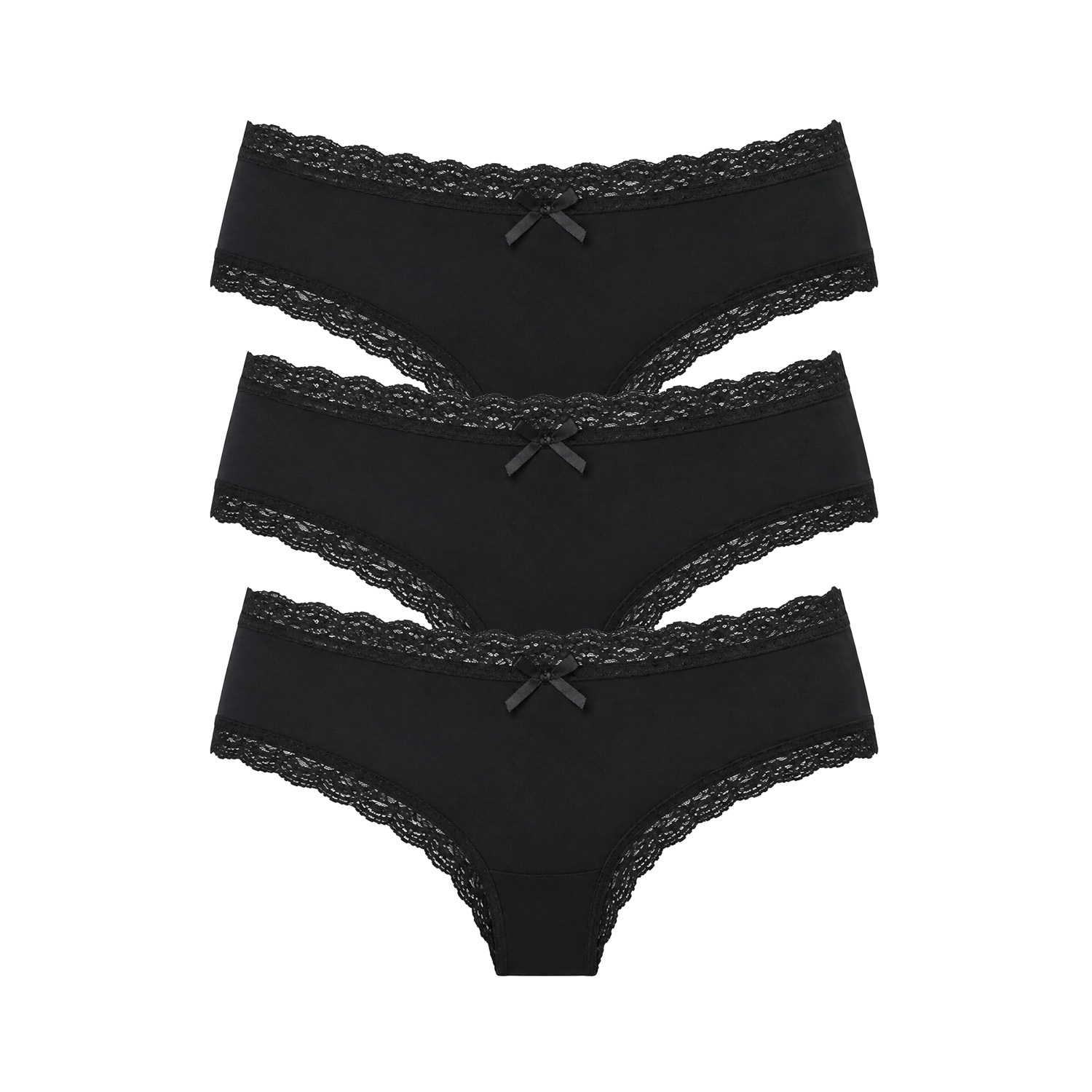 PACK 3 CULOTTES ENCAJE ALGODÓN 9814004 - 3