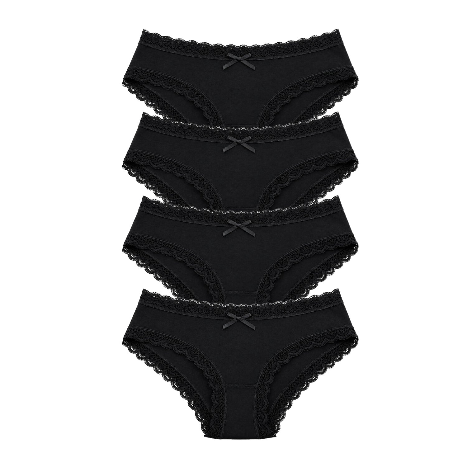 PACK DE 4 PANTALETAS ALGODÓN ENCAJE 9814005 - 3