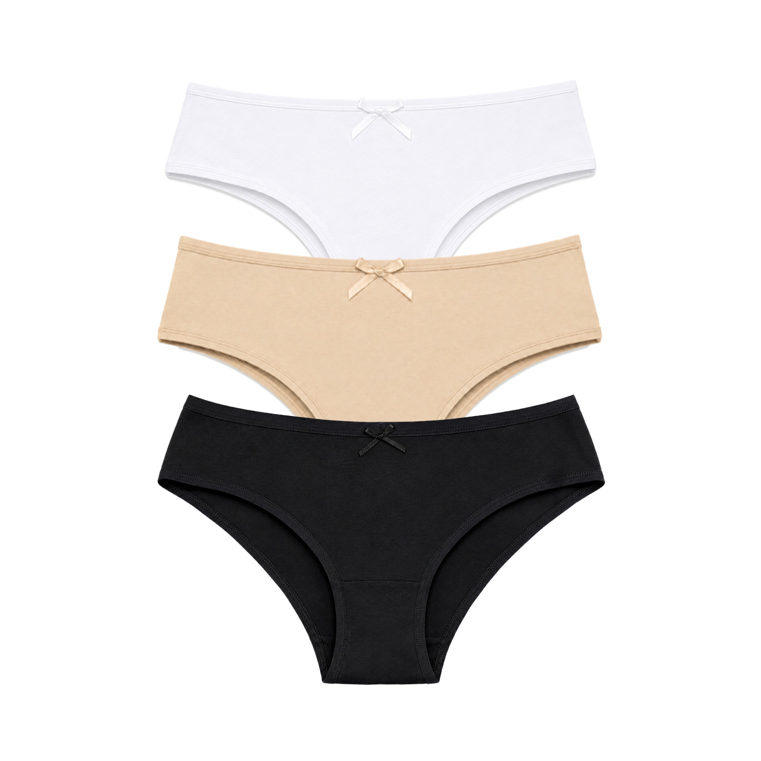 CALZONES CAFFARENA CULOTTELESS PACK DE 3 ALGODÓN ELASTICADO 9813003 - 3