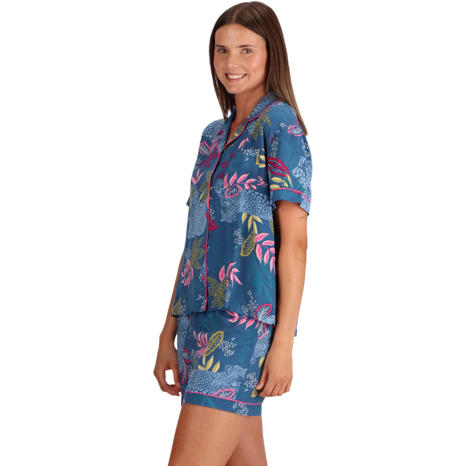 PIJAMA CAFFARENA CAMISERO VISCOSA ESTAMPADO 31062 - 2