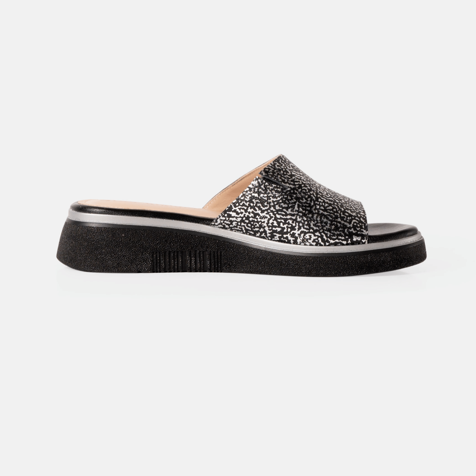 SANDALIA DORA DE CUERO FOLIA COLOR NEGRO - 3