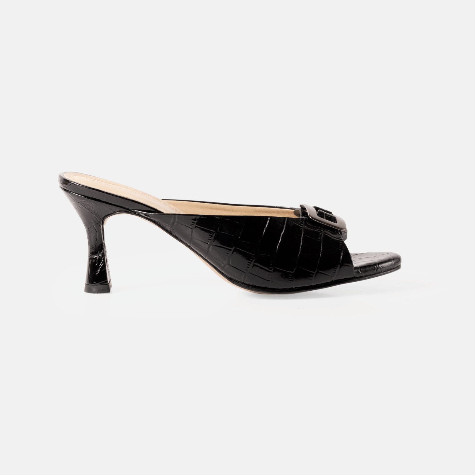 SANDALIA TESS-70 CUERO NEGRO ELEGANTE - 1