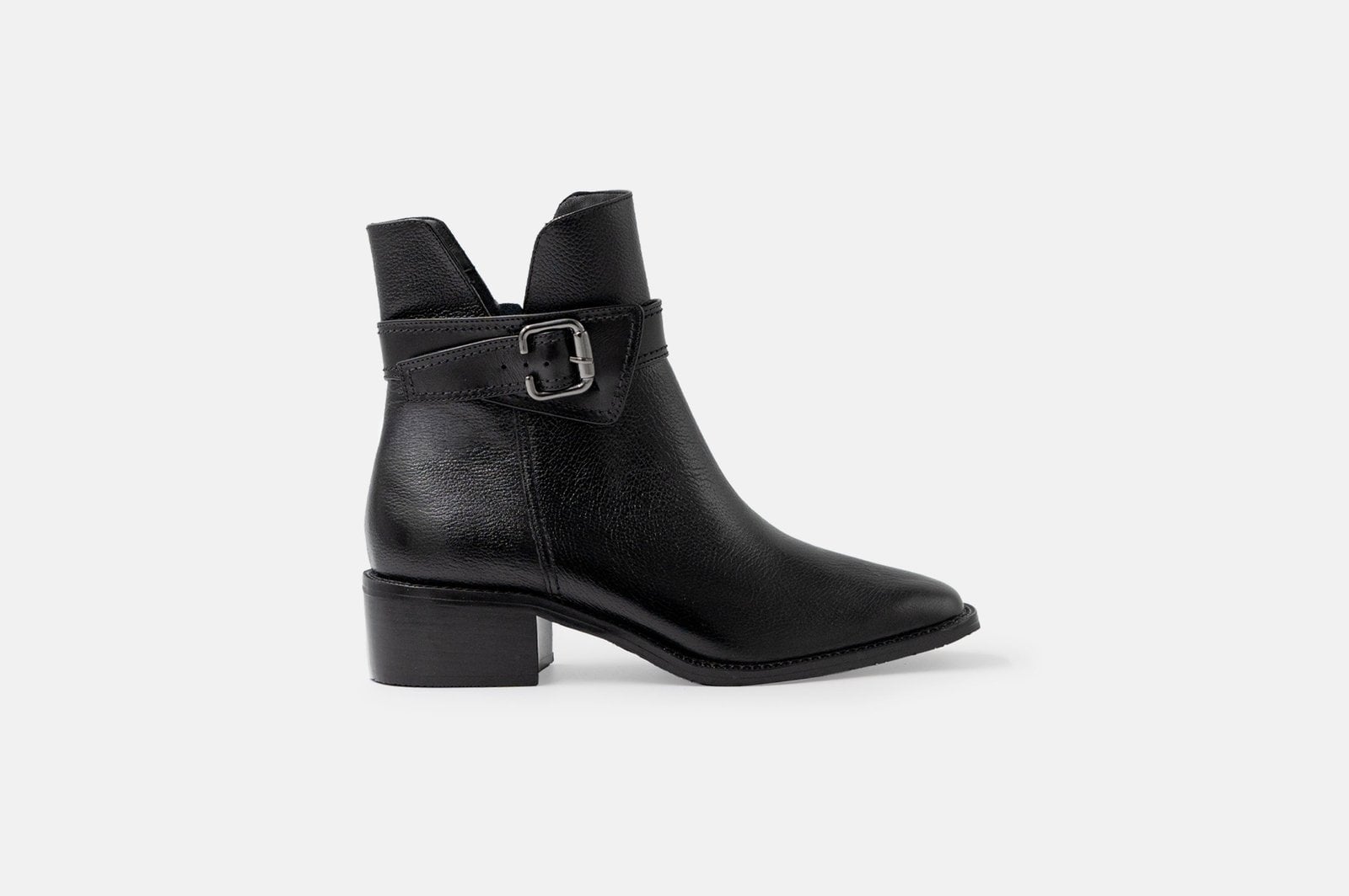 BOTINES MUJER CUERO BIGIONI CELES NEGRO ESTILO CASUAL FORMAL - 1