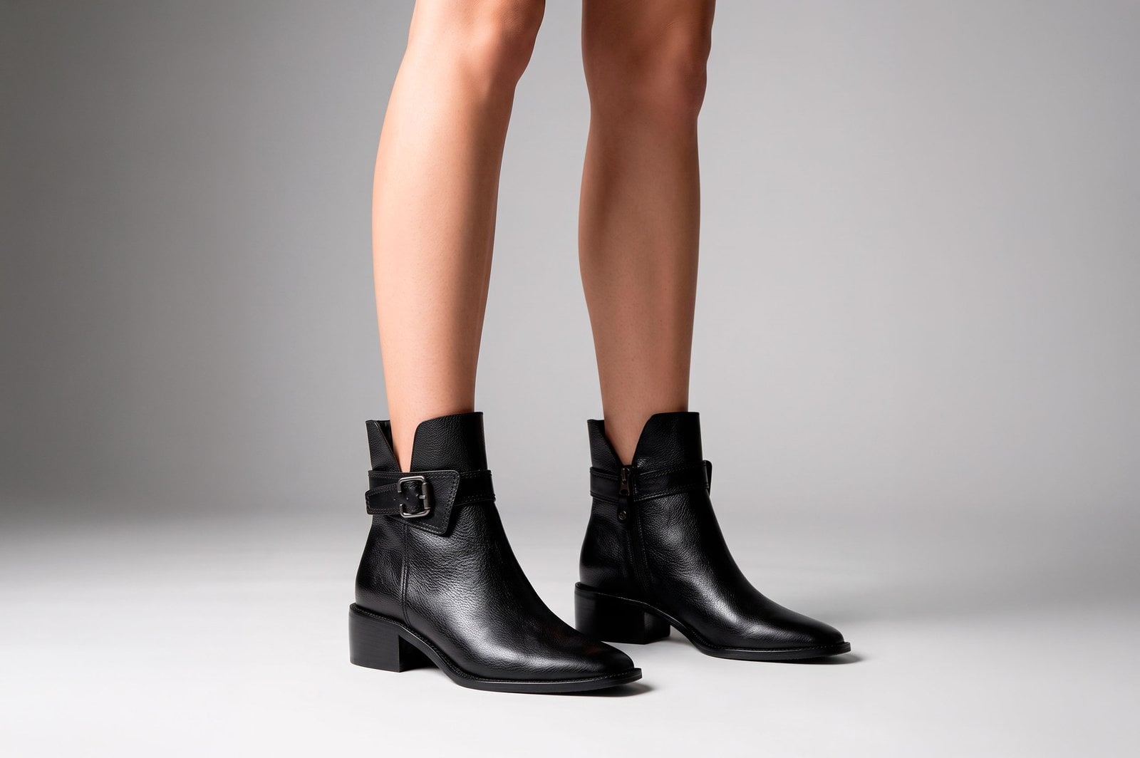 BOTINES MUJER CUERO BIGIONI CELES NEGRO ESTILO CASUAL FORMAL - 2