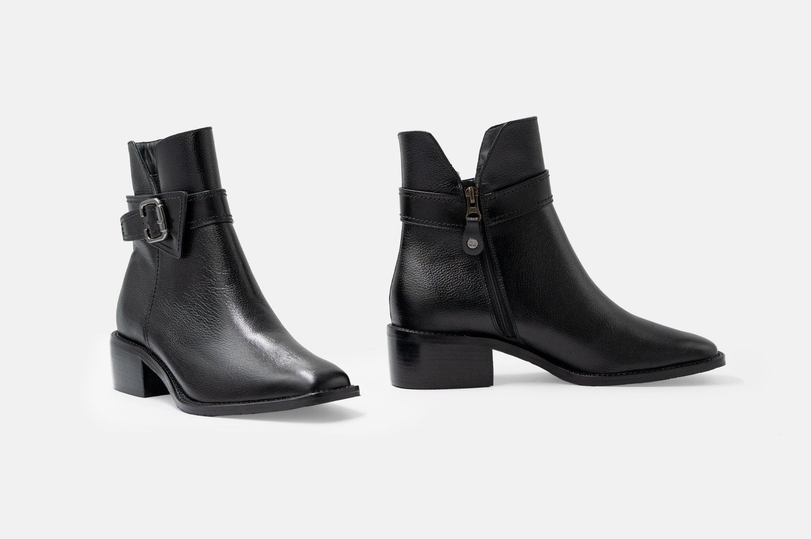 BOTINES MUJER CUERO BIGIONI CELES NEGRO ESTILO CASUAL FORMAL - 3