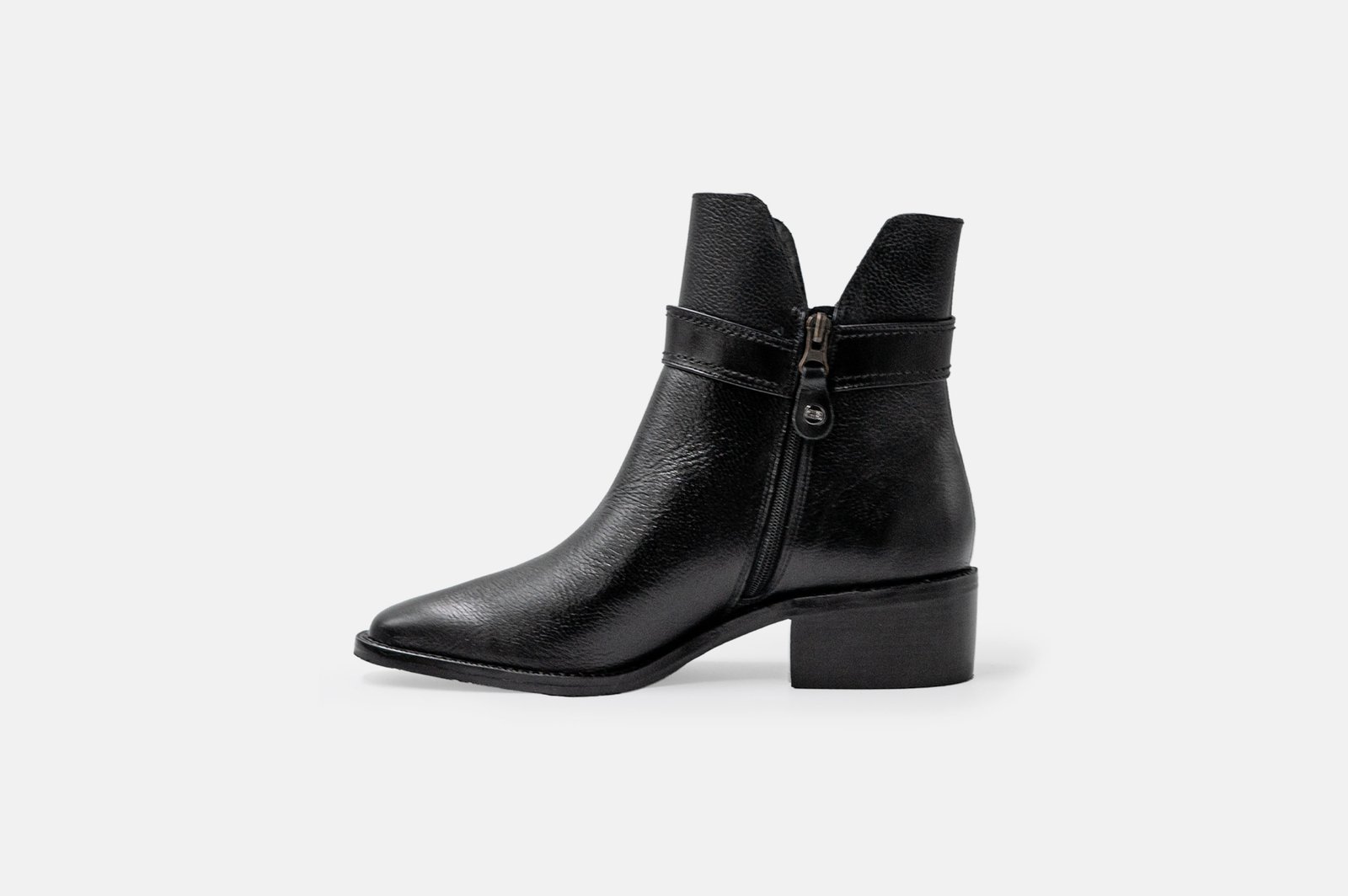 BOTINES MUJER CUERO BIGIONI CELES NEGRO ESTILO CASUAL FORMAL - 4