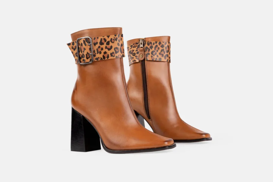BOTINES MUJER CUERO BIGIONI BTC-2207 NATURAL - 3