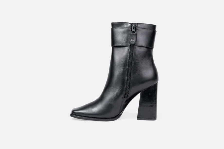 BOTINES MUJER CUERO BIGIONI BTC-2207 NEGRO CORREA ANCHA CON HEBILLA - 3