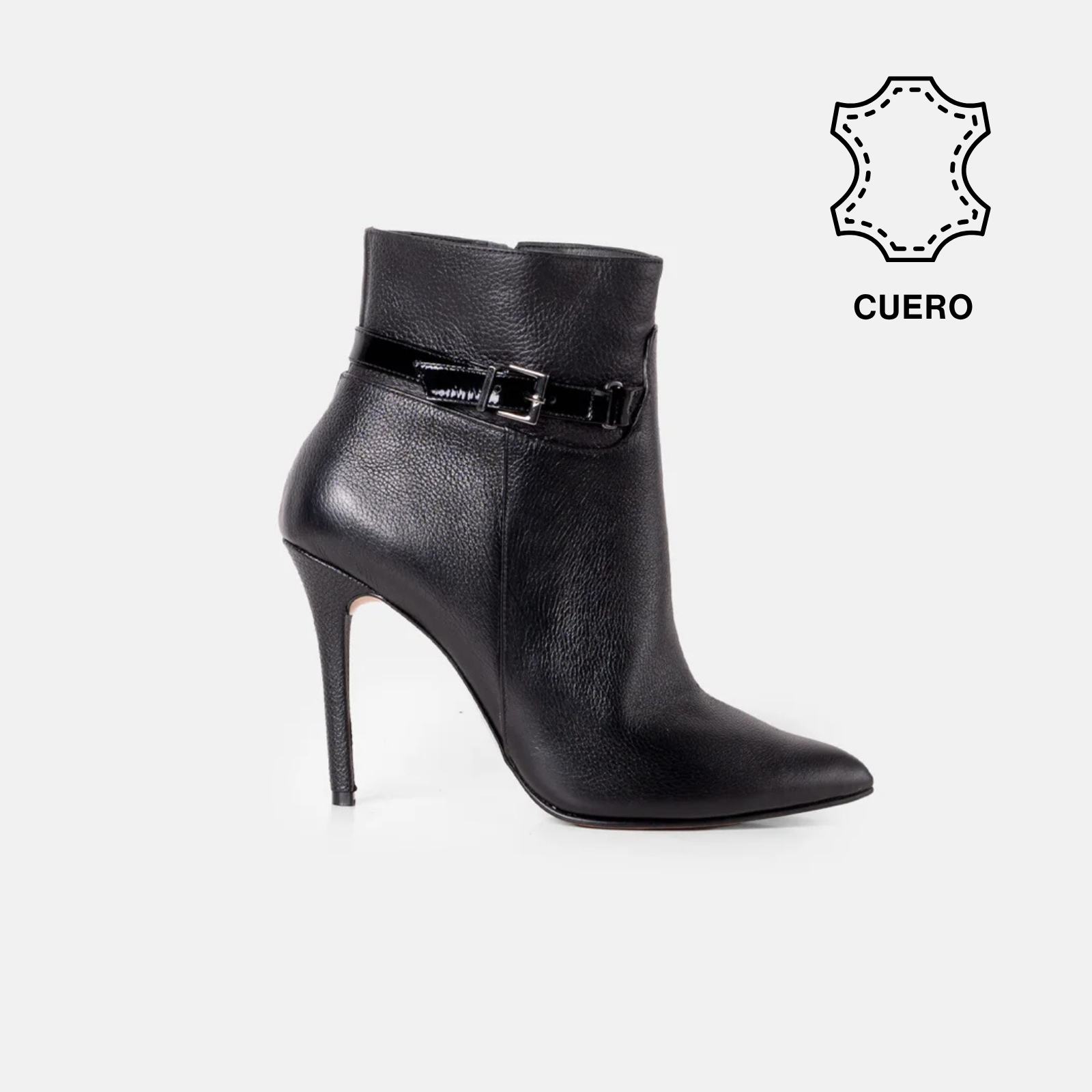 BOTINES MUJER CUERO BIGIONI DAHILA NEGRO ESTILO FORMAL ELEGANTE - 1