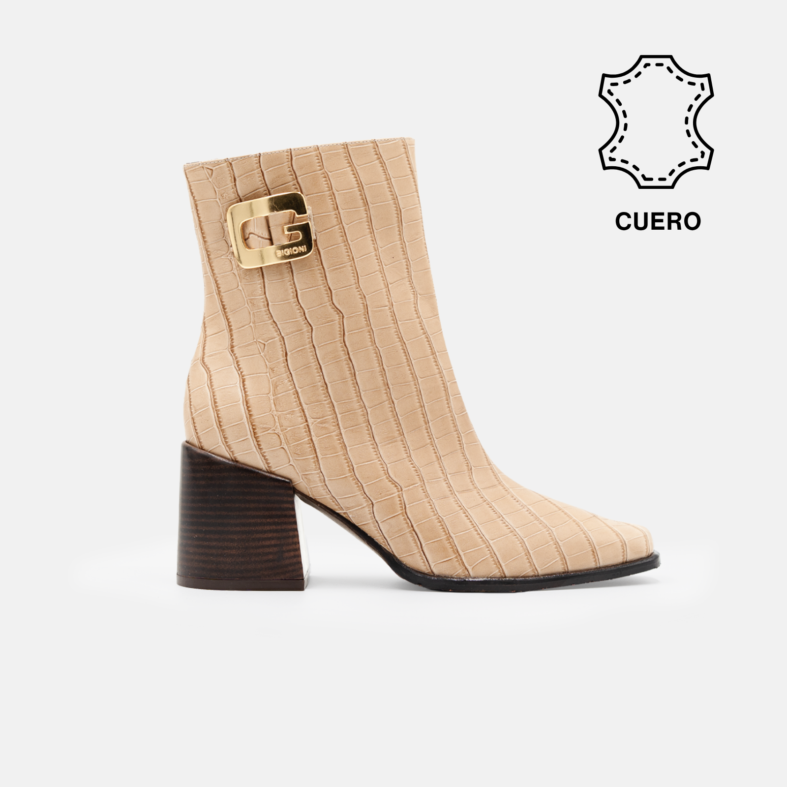 BOTINES MUJER CUERO BIGIONI GIORGIA MAÍZ - 1