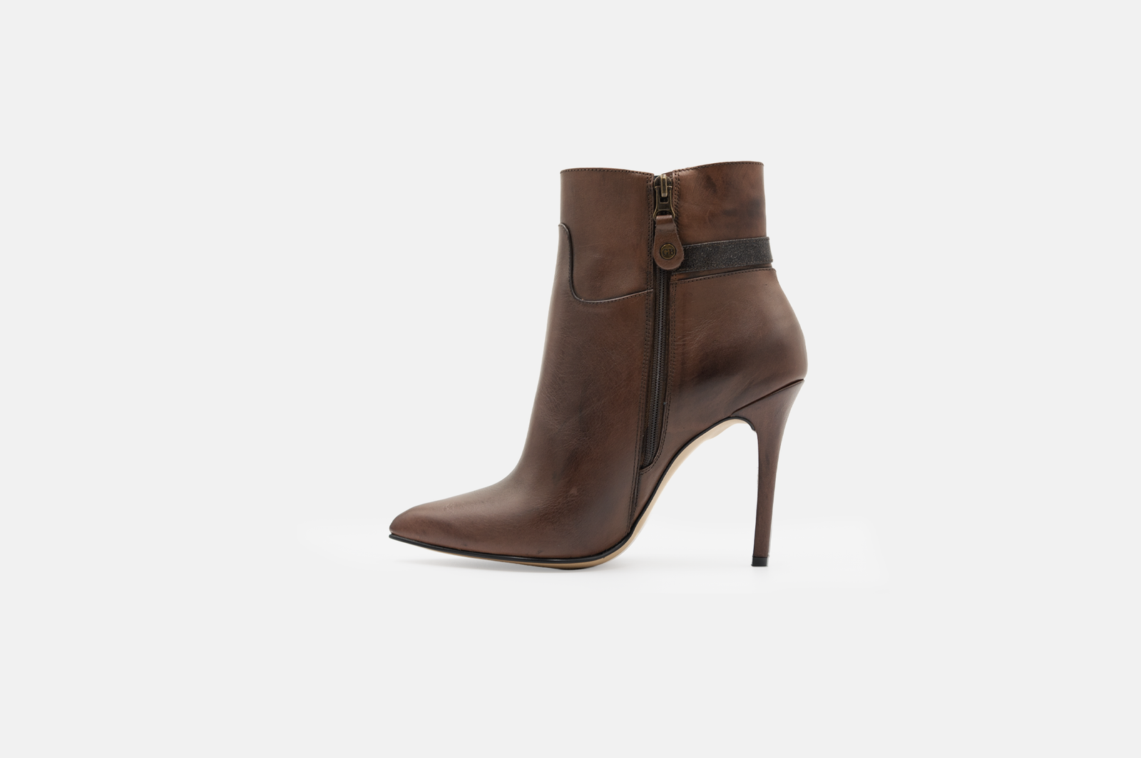 BOTINES MUJER CUERO BIGIONI DAHILA MARRÓN ESTILO FORMAL ELEGANTE - 3