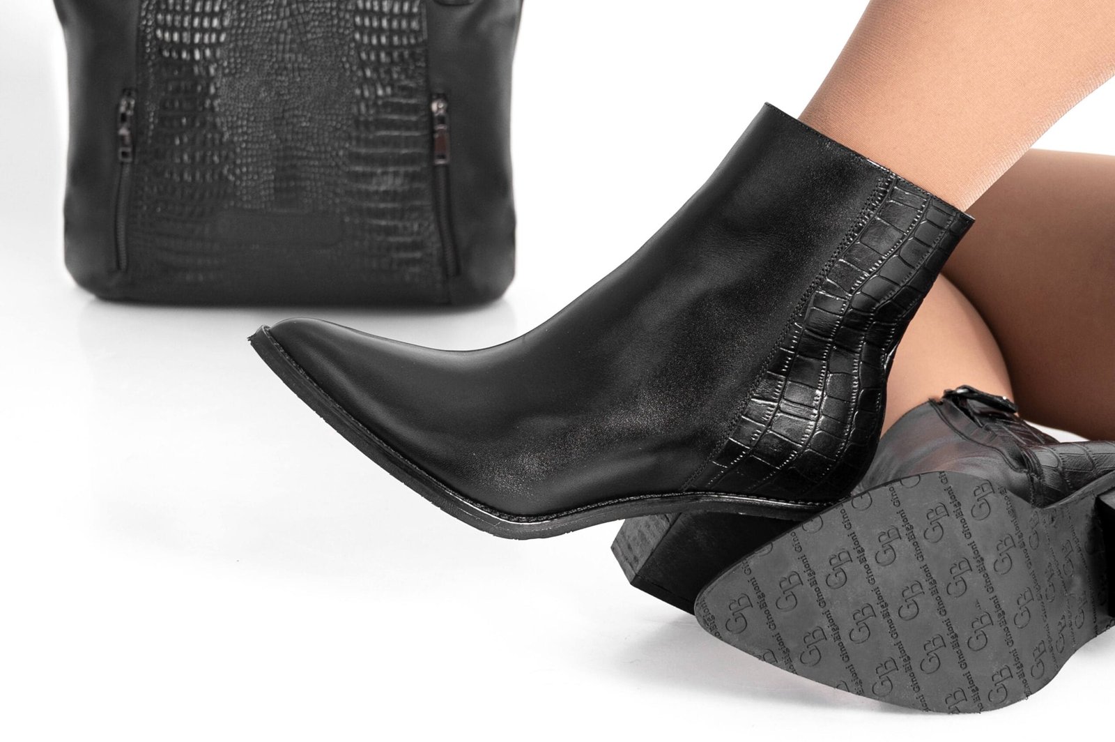 BOTINES MUJER CUERO BIGIONI TEXANO NEGRO - 2