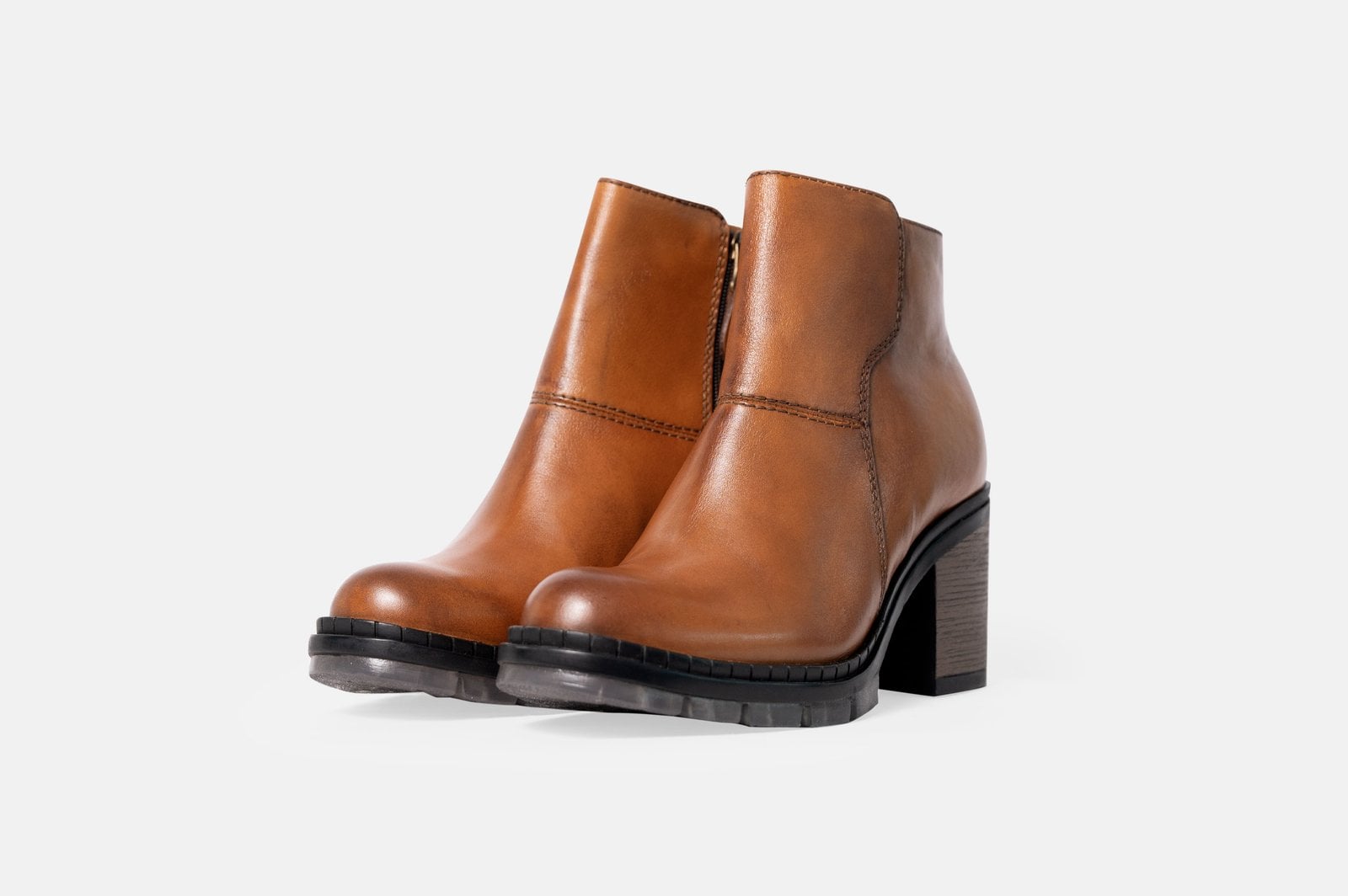 BOTINES MUJER CUERO BIGIONI BTPL13 NATURAL QUEMADO - 3