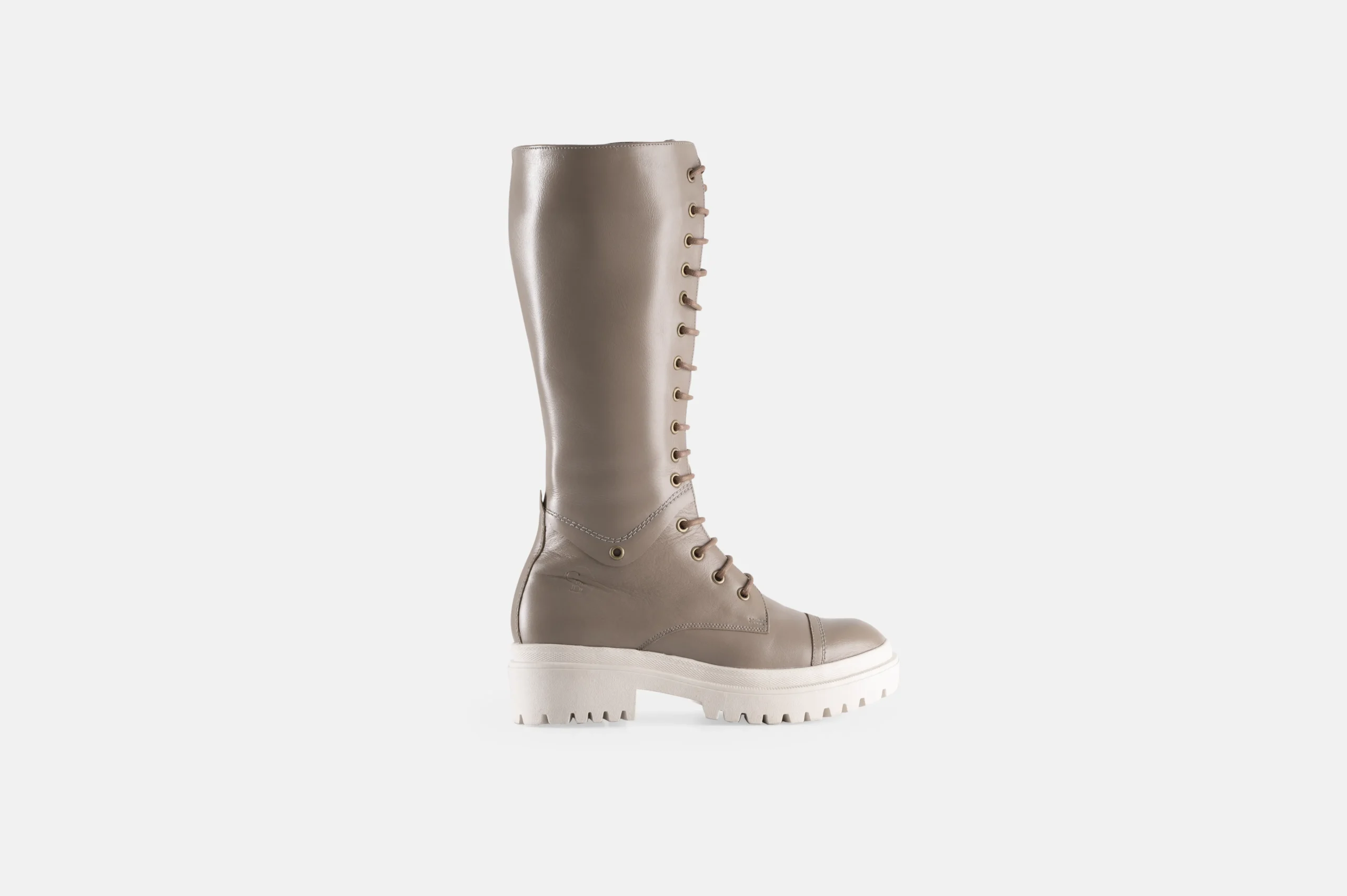 BOTAS MUJER CUERO BIGIONI PISA TAUPE ACORDONADOS - 1