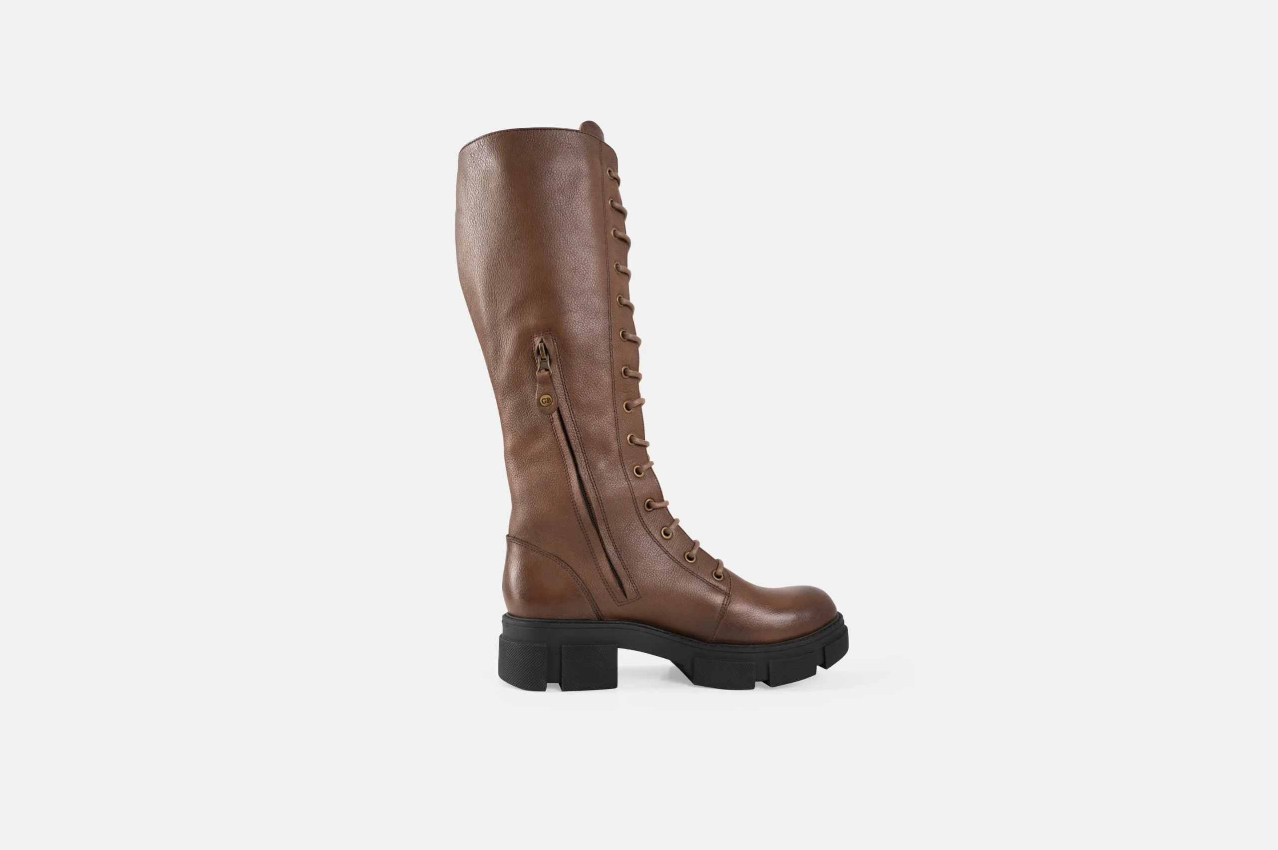 BOTAS MUJER CUERO BIGIONI CHARLOTTE MARRÓN ACORDONADOS - 3