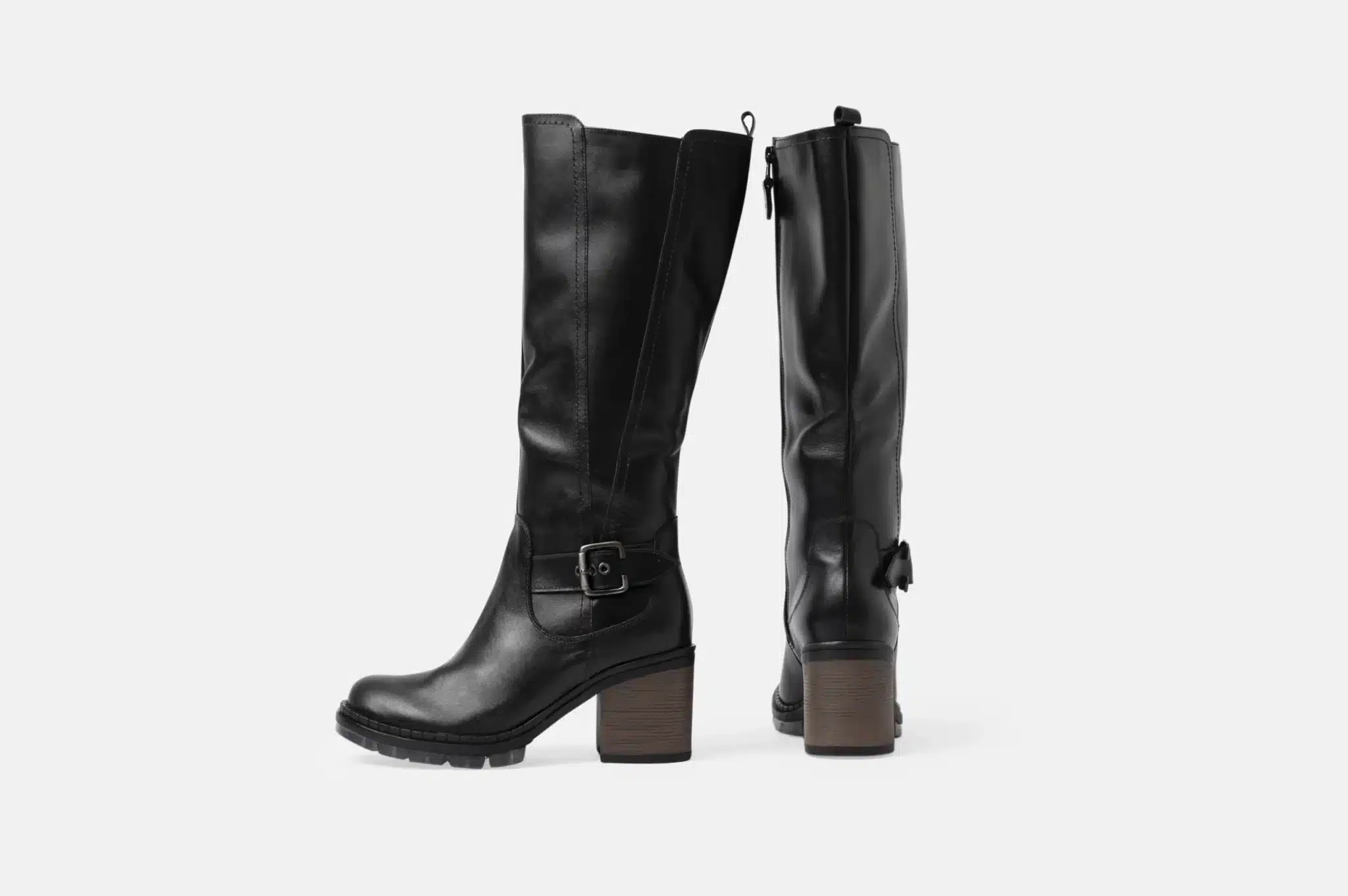 BOTAS MUJER CUERO BIGIONI MARSELLA NEGRO PLANTA TR - 5