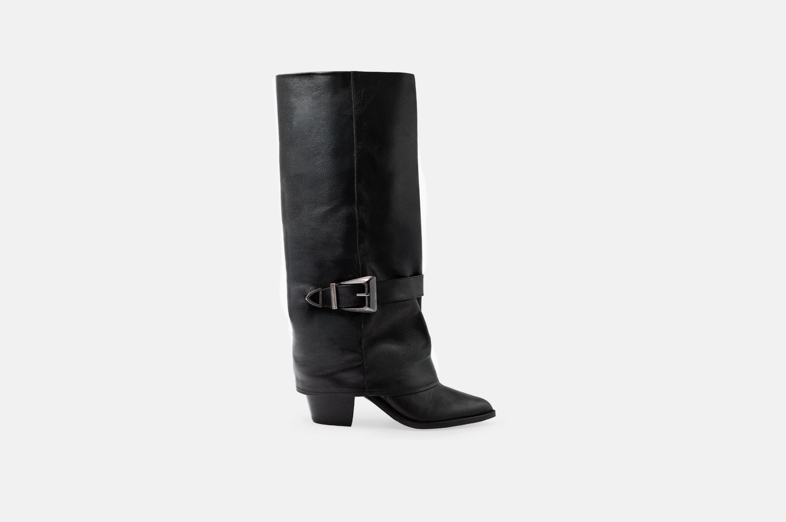 BOTAS MUJER CUERO BIGIONI MARINA NEGRO CORREAS CON HEBILLAS - 1