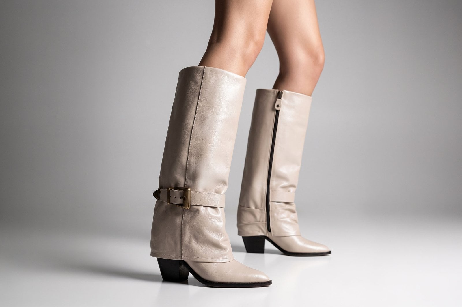 BOTAS MUJER CUERO BIGIONI MARINA OSTRA CORREAS CON HEBILLAS - 2