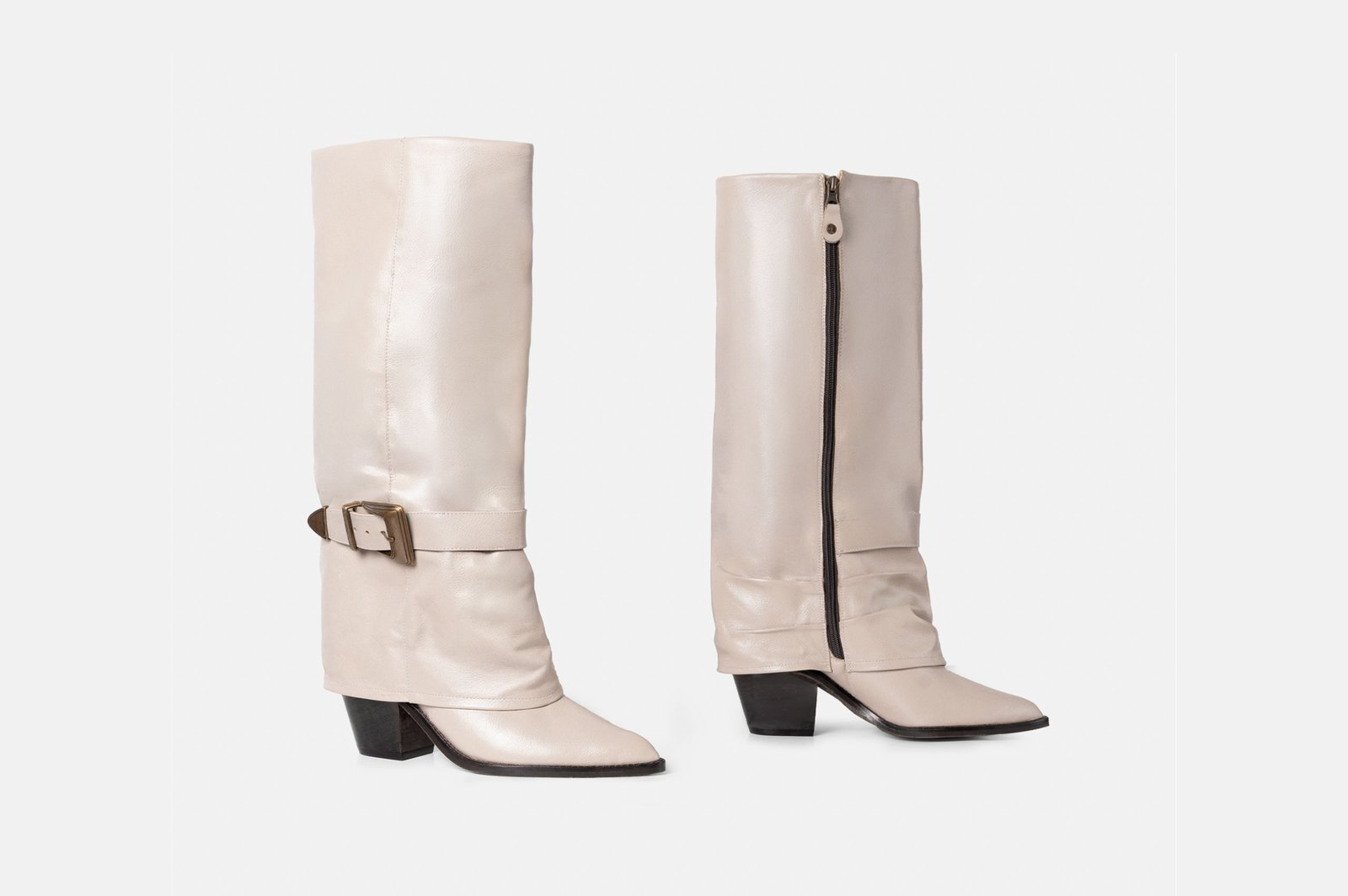 BOTAS MUJER CUERO BIGIONI MARINA OSTRA CORREAS CON HEBILLAS - 4