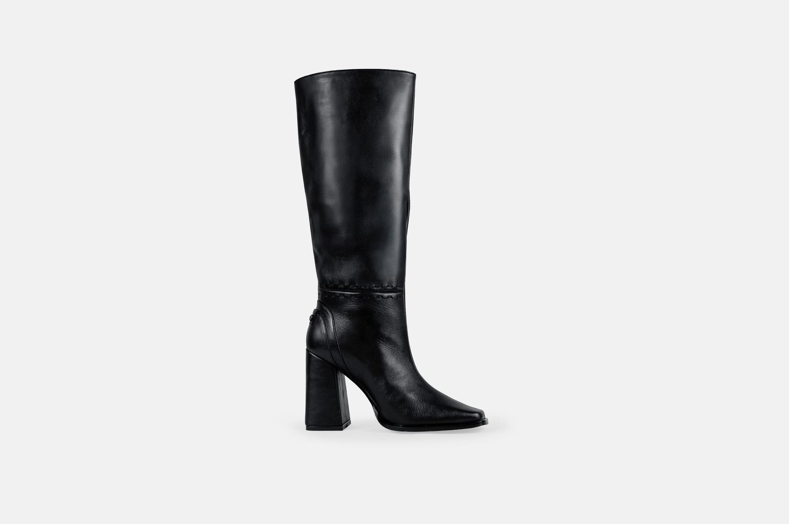 BOTA NEWTON PESPUNTE NEGRO SIN PELUCHE - 1