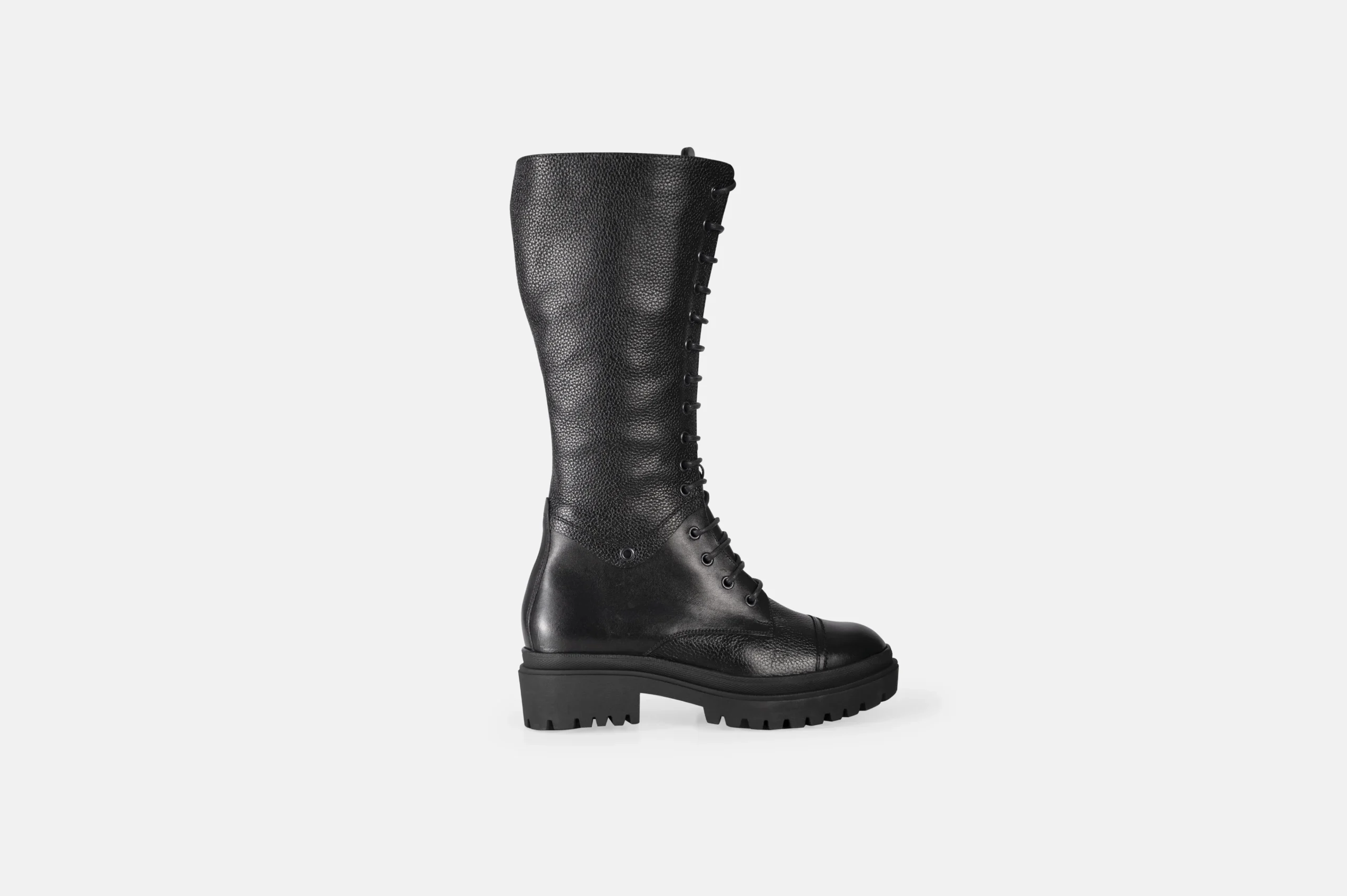 BOTAS MUJER CUERO BIGIONI PISA NEGRO ACORDONADOS - 1