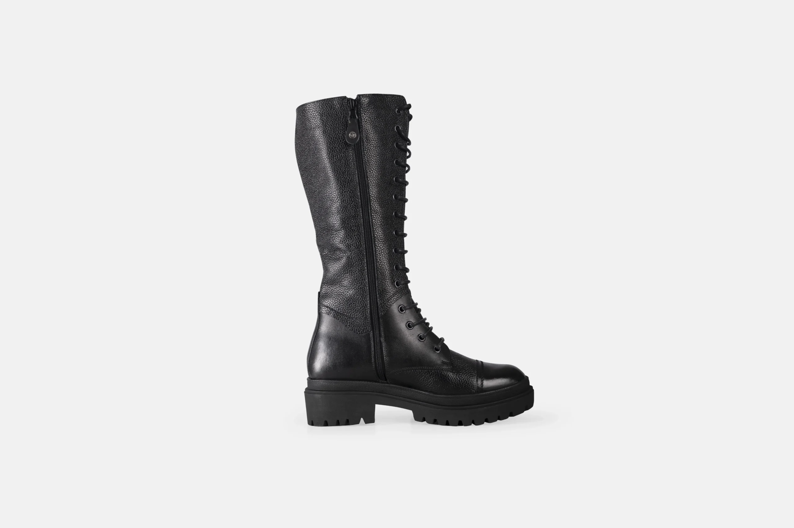 BOTAS MUJER CUERO BIGIONI PISA NEGRO ACORDONADOS - 4
