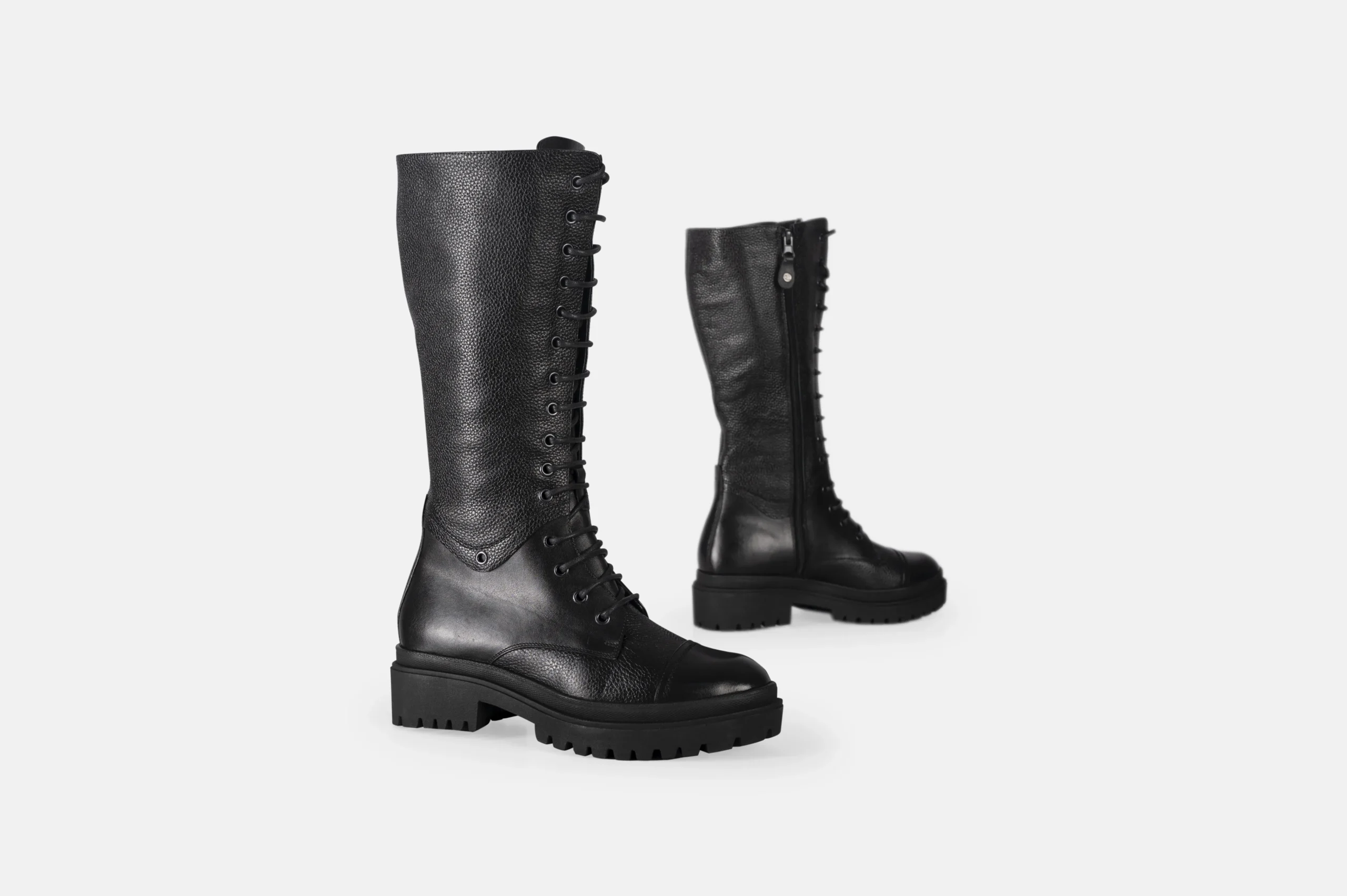 BOTAS MUJER CUERO BIGIONI PISA NEGRO ACORDONADOS - 5