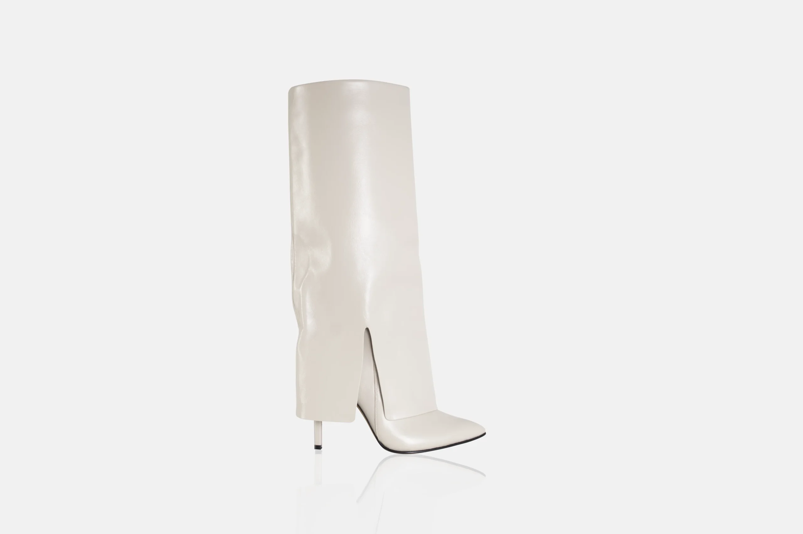 BOTAS MUJER CUERO BIGIONI COPELLO BEIGE ESTILO POLAINA - 1