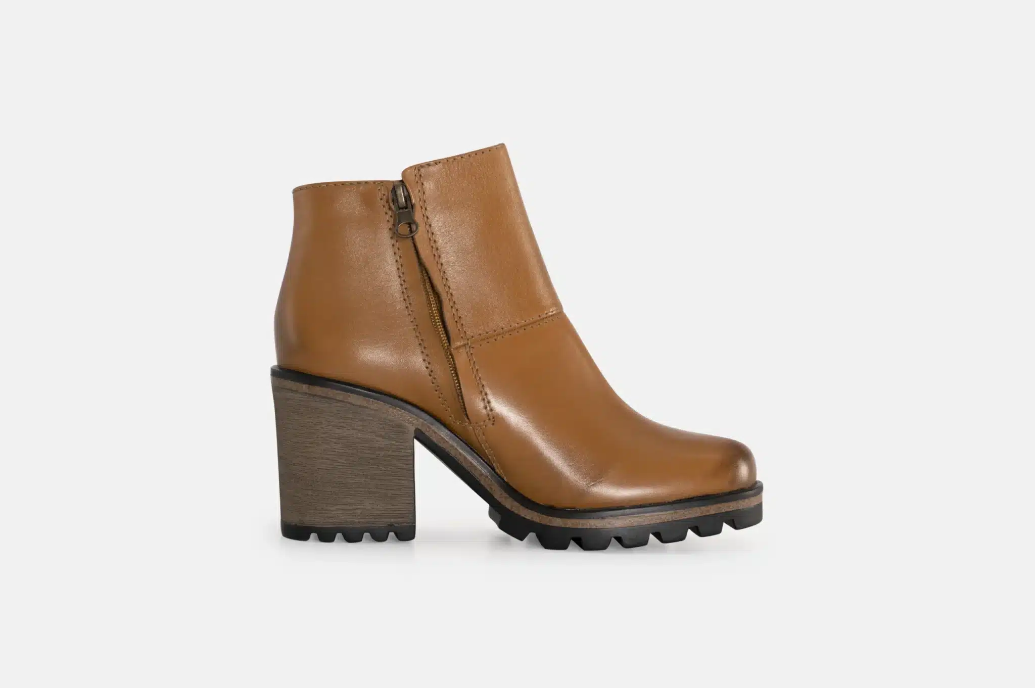 BOTINES MUJER CUERO BIGIONI BTPL13 NATURAL ESTILO CLÁSICO MODERNO - 3