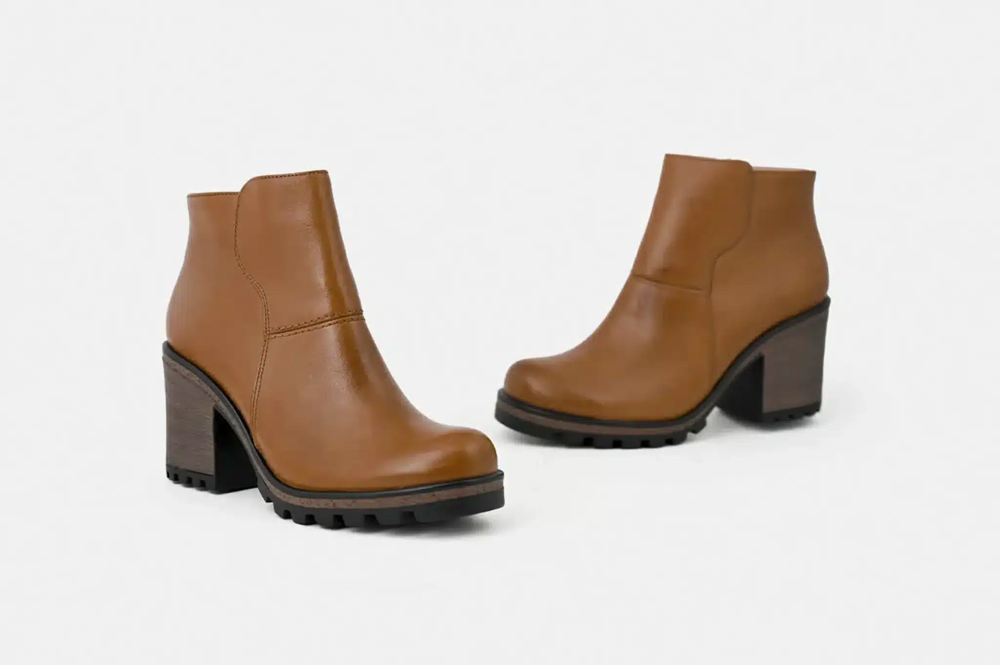 BOTINES MUJER CUERO BIGIONI BTPL13 NATURAL ESTILO CLÁSICO MODERNO - 4
