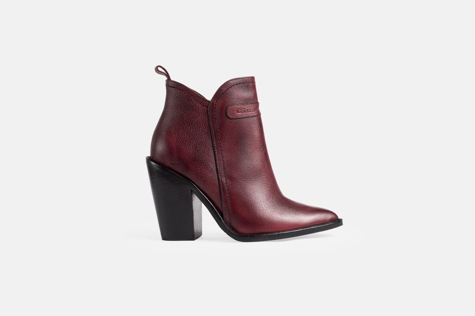 BOTINES MUJER CUERO BIGIONI BTEX23 VINO ESTILO TEXANAS - 1