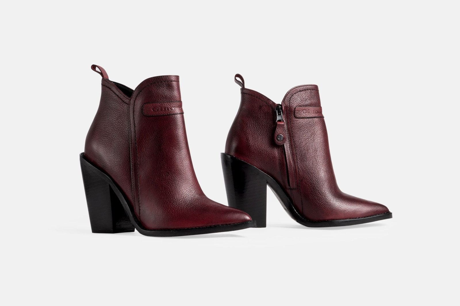 BOTINES MUJER CUERO BIGIONI BTEX23 VINO ESTILO TEXANAS - 3