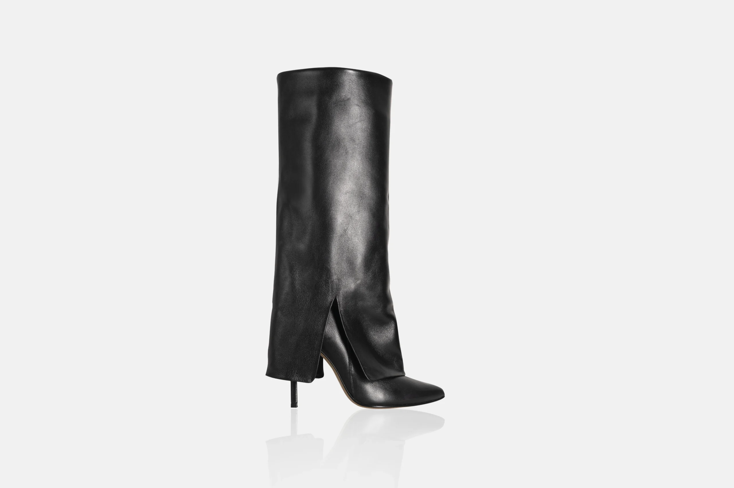 BOTAS MUJER CUERO BIGIONI COPELLO NEGRO ESTILO POLAINA - 1