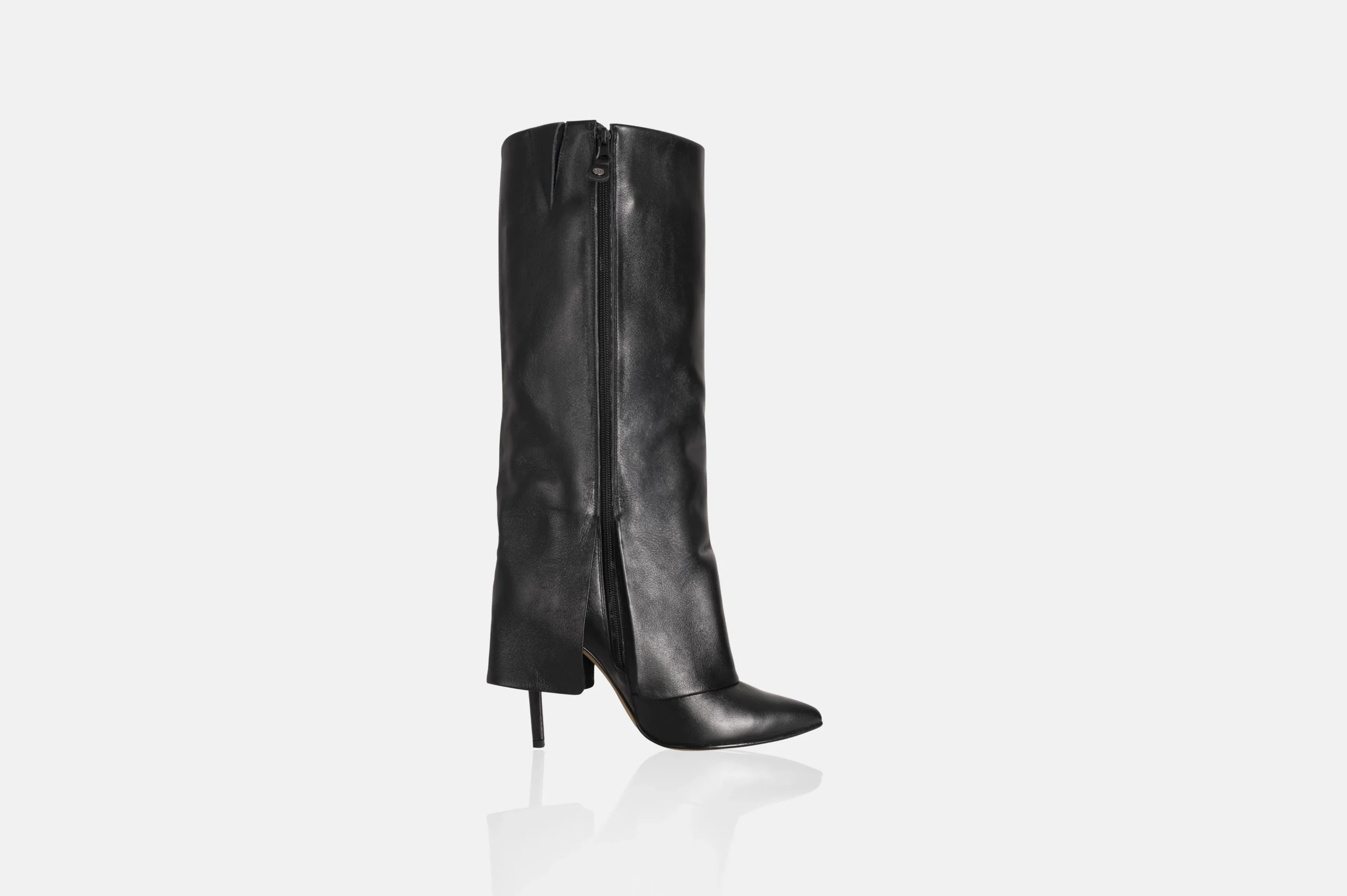 BOTAS MUJER CUERO BIGIONI COPELLO NEGRO ESTILO POLAINA - 3