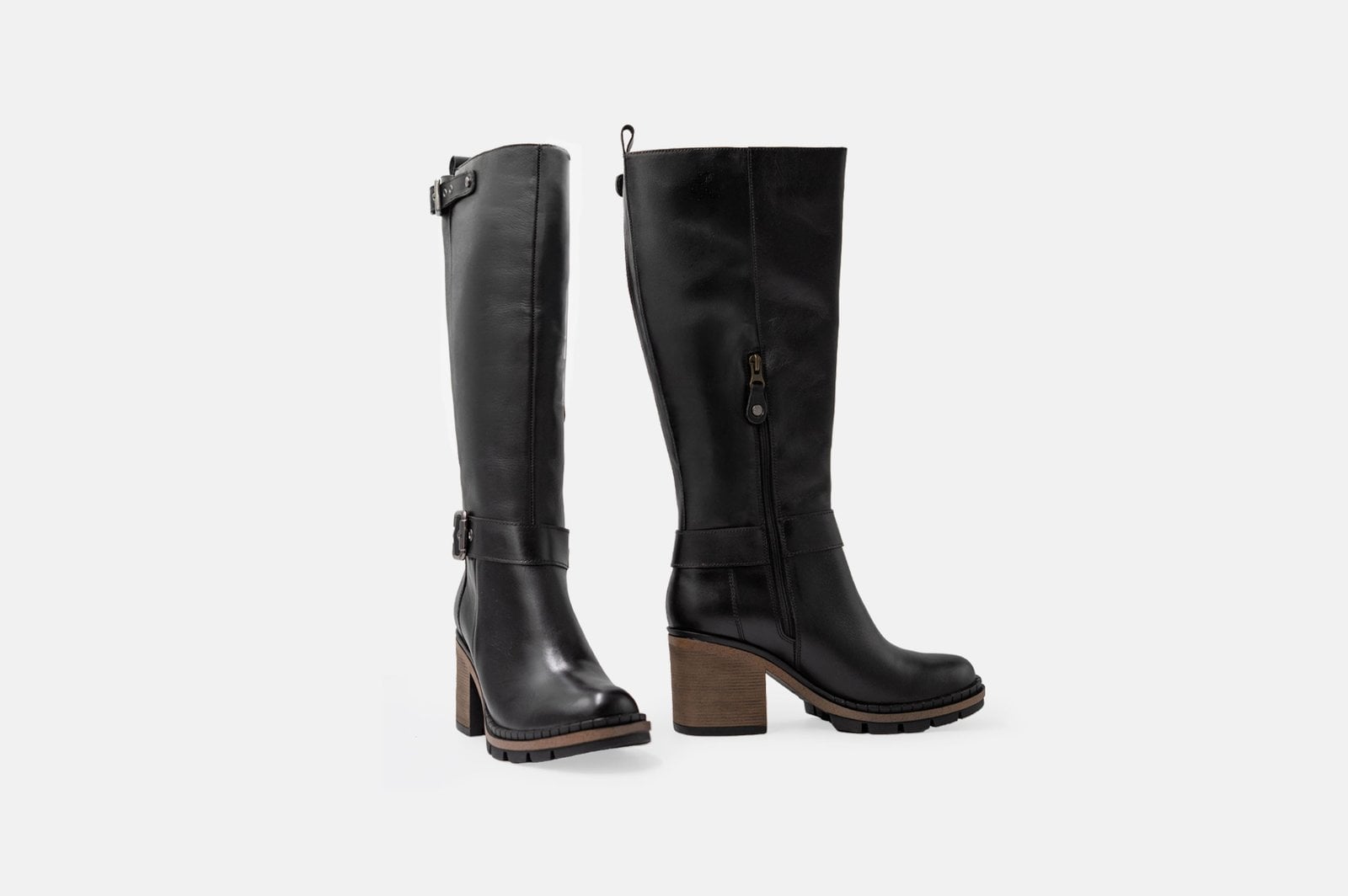 BOTAS MUJER CUERO BIGIONI CLARISSA NEGRO 2 CORREAS - 4