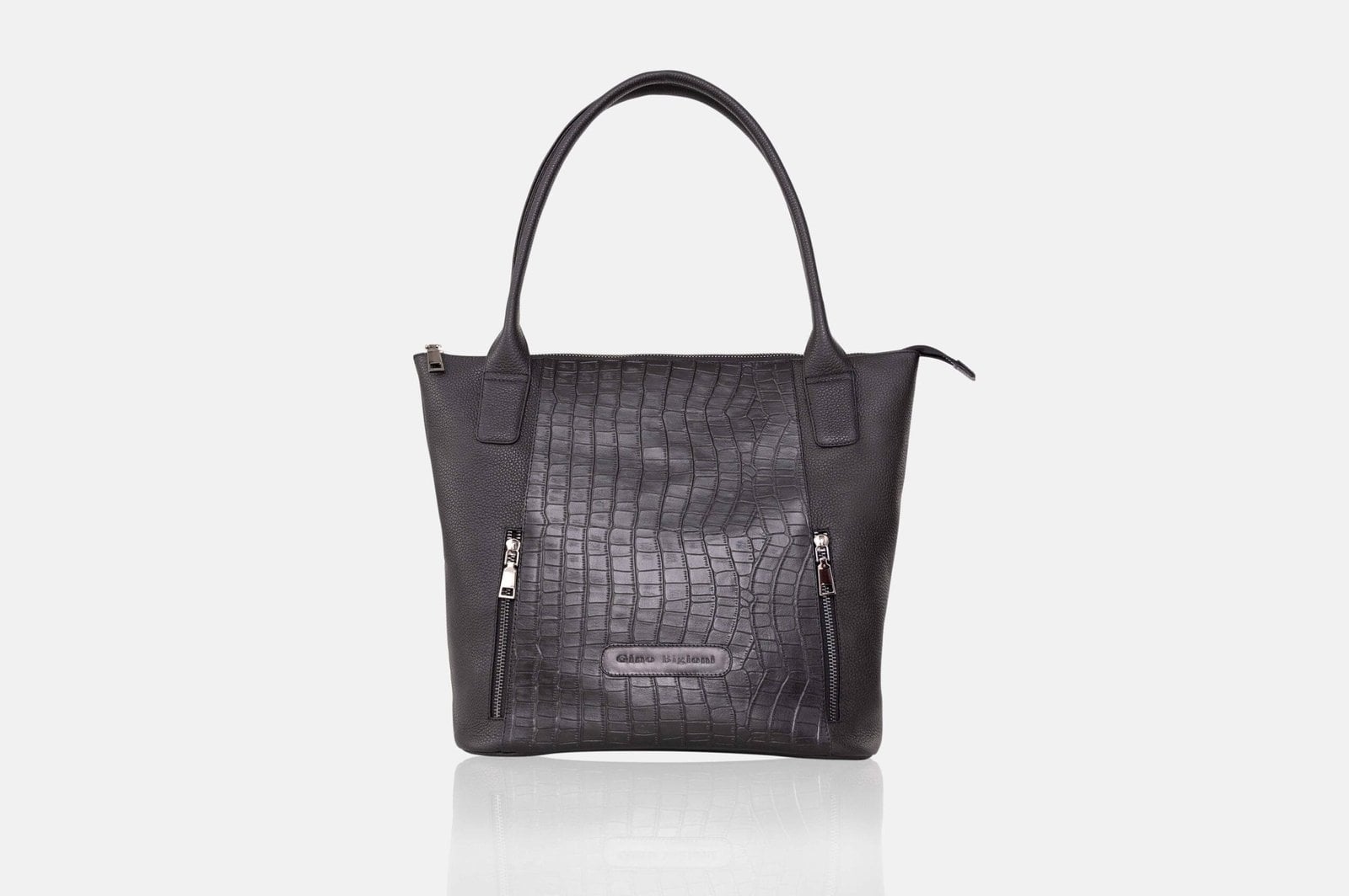 CARTERA MUJER CUERO BIGIONI CART-09-23 NEGRO + CORREA Y HEBILLAS - 1