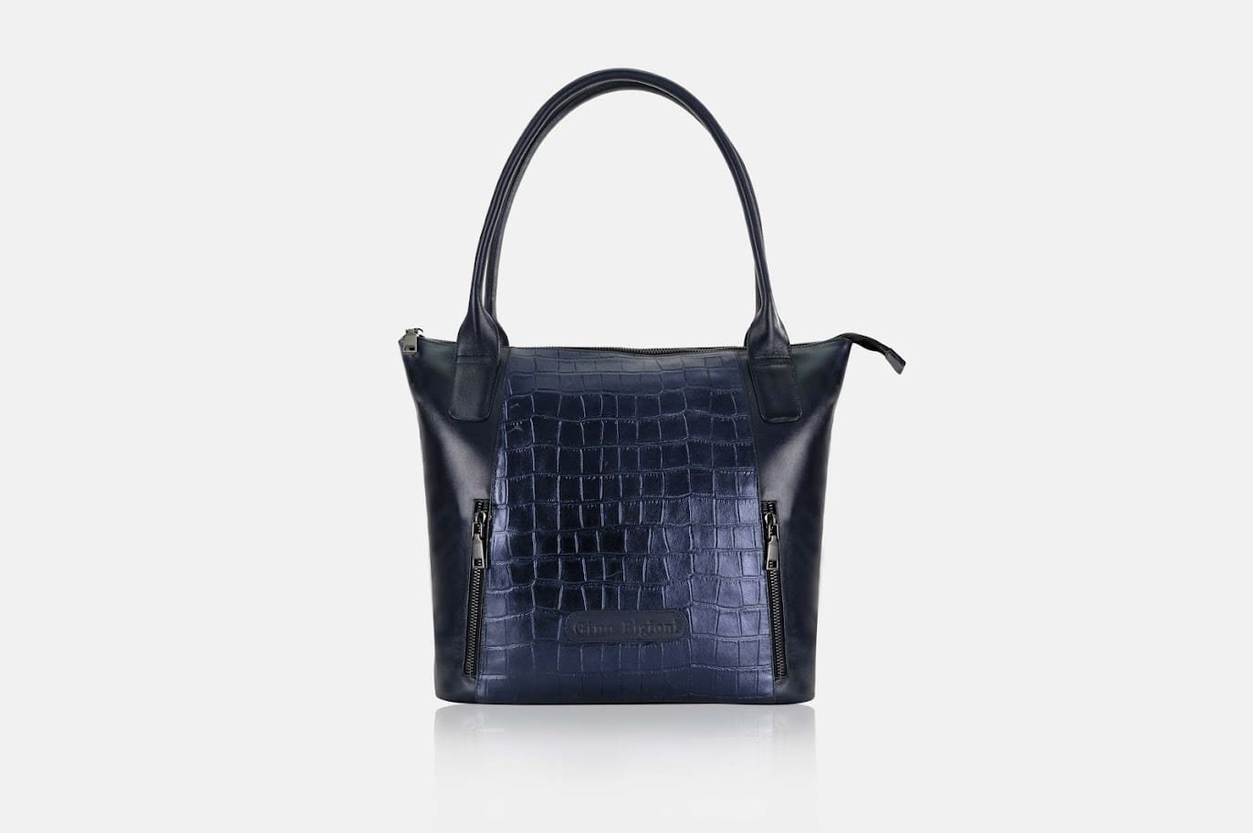 CARTERA MUJER CUERO BIGIONI CART-09-23 AZUL + CORREA Y HEBILLAS - 1
