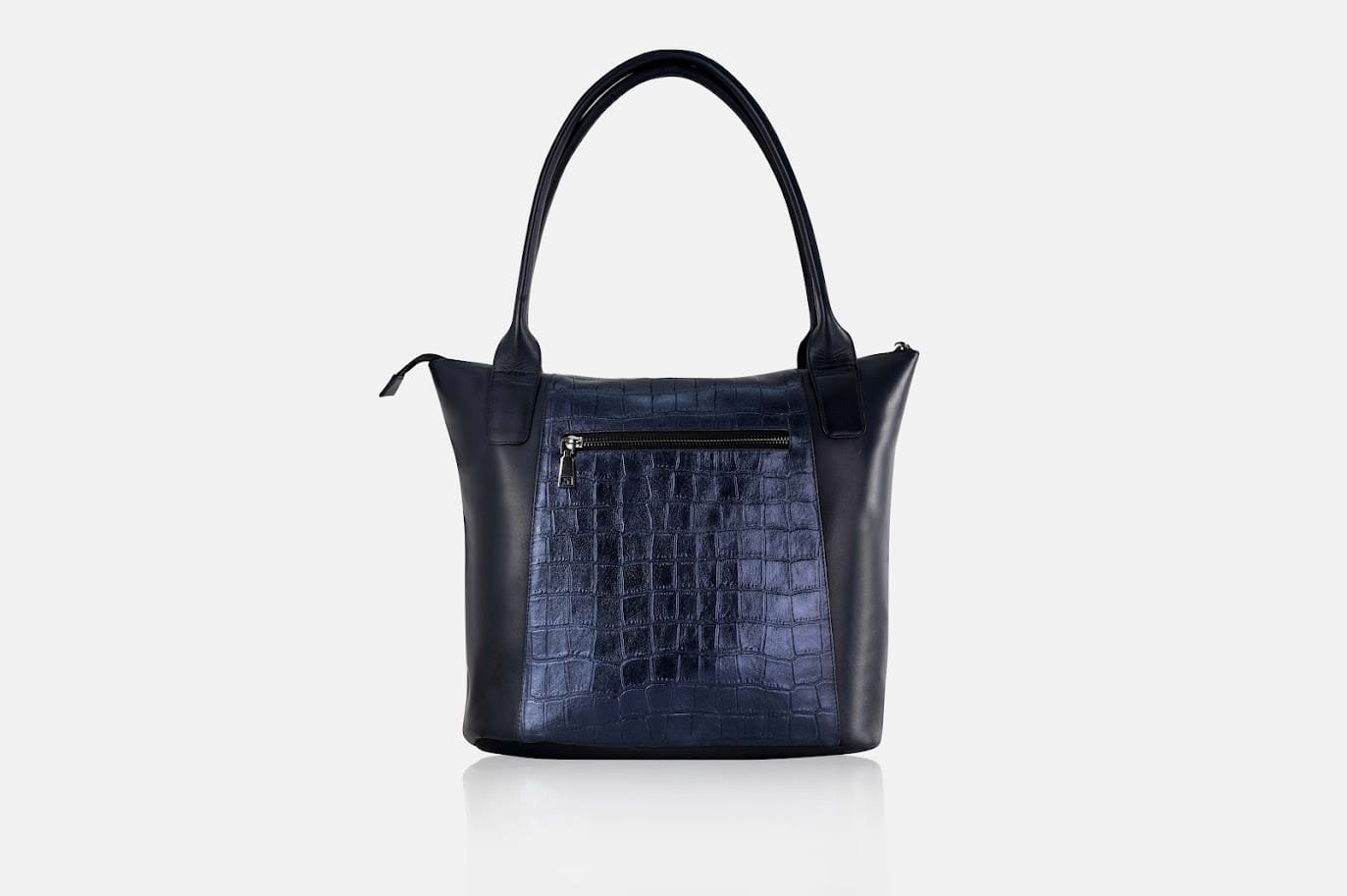 CARTERA MUJER CUERO BIGIONI CART-09-23 AZUL + CORREA Y HEBILLAS - 2