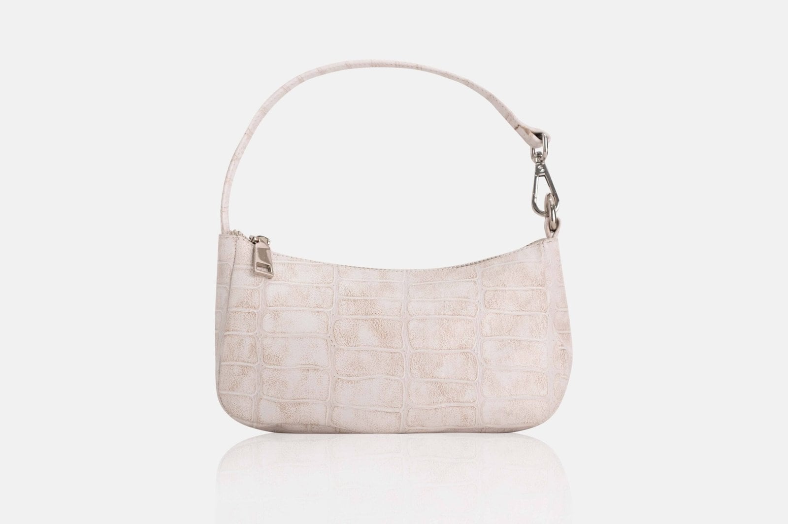 CARTERA DE MANO MUJER CUERO BIGIONI CM-01 HUESO + CORREA Y HEBILLAS - 1