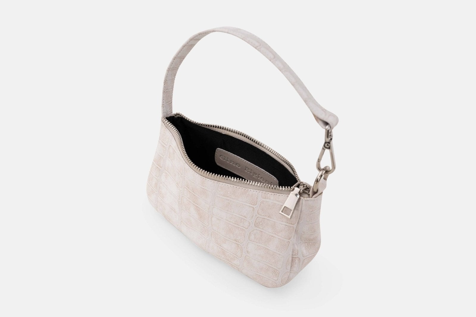 CARTERA DE MANO MUJER CUERO BIGIONI CM-01 HUESO + CORREA Y HEBILLAS - 3