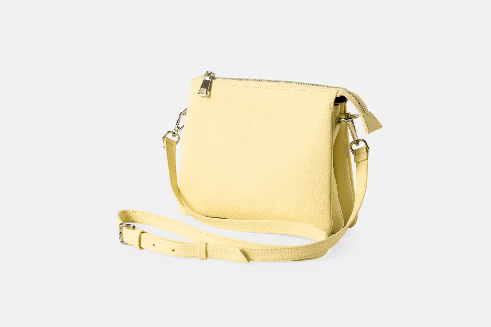 MORRAL MUJER CUERO BIGIONI MR-08-26 AMARILLO + CORREA Y HEBILLAS - 1