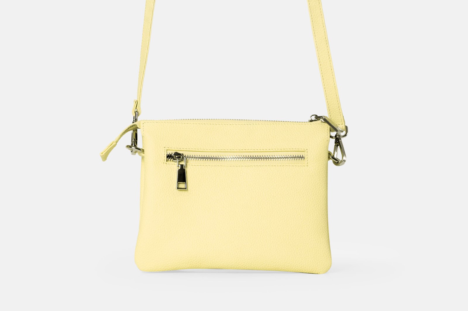 MORRAL MUJER CUERO BIGIONI MR-08-26 AMARILLO + CORREA Y HEBILLAS - 4