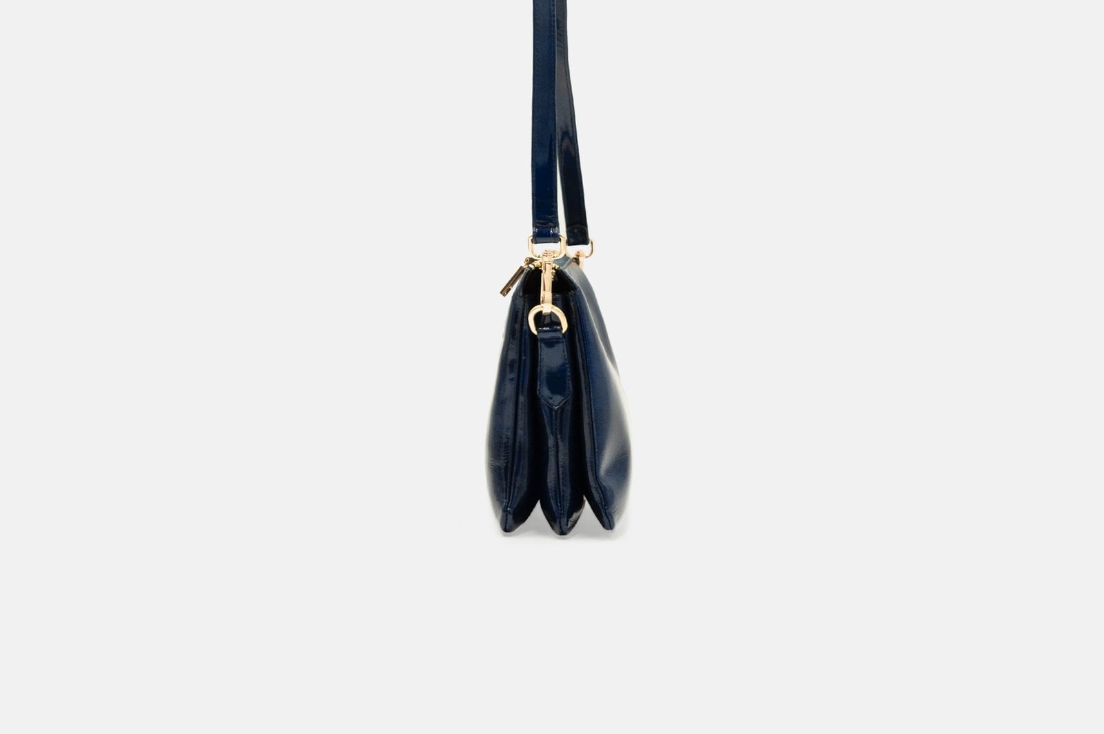 MORRAL MUJER CUERO BIGIONI MR-08-26 AZUL + CORREA Y HEBILLAS - 2