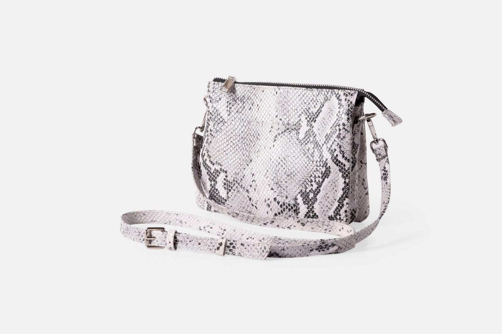 MORRAL MUJER CUERO BIGIONI MR-08-26 BLANCO + CORREA Y HEBILLAS - 1