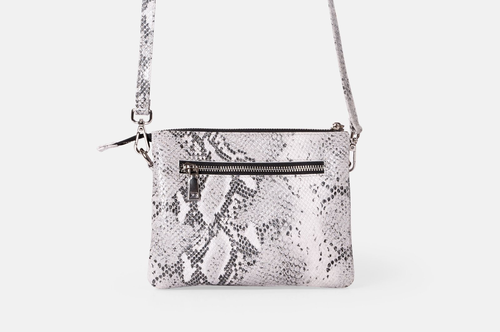 MORRAL MUJER CUERO BIGIONI MR-08-26 BLANCO + CORREA Y HEBILLAS - 4