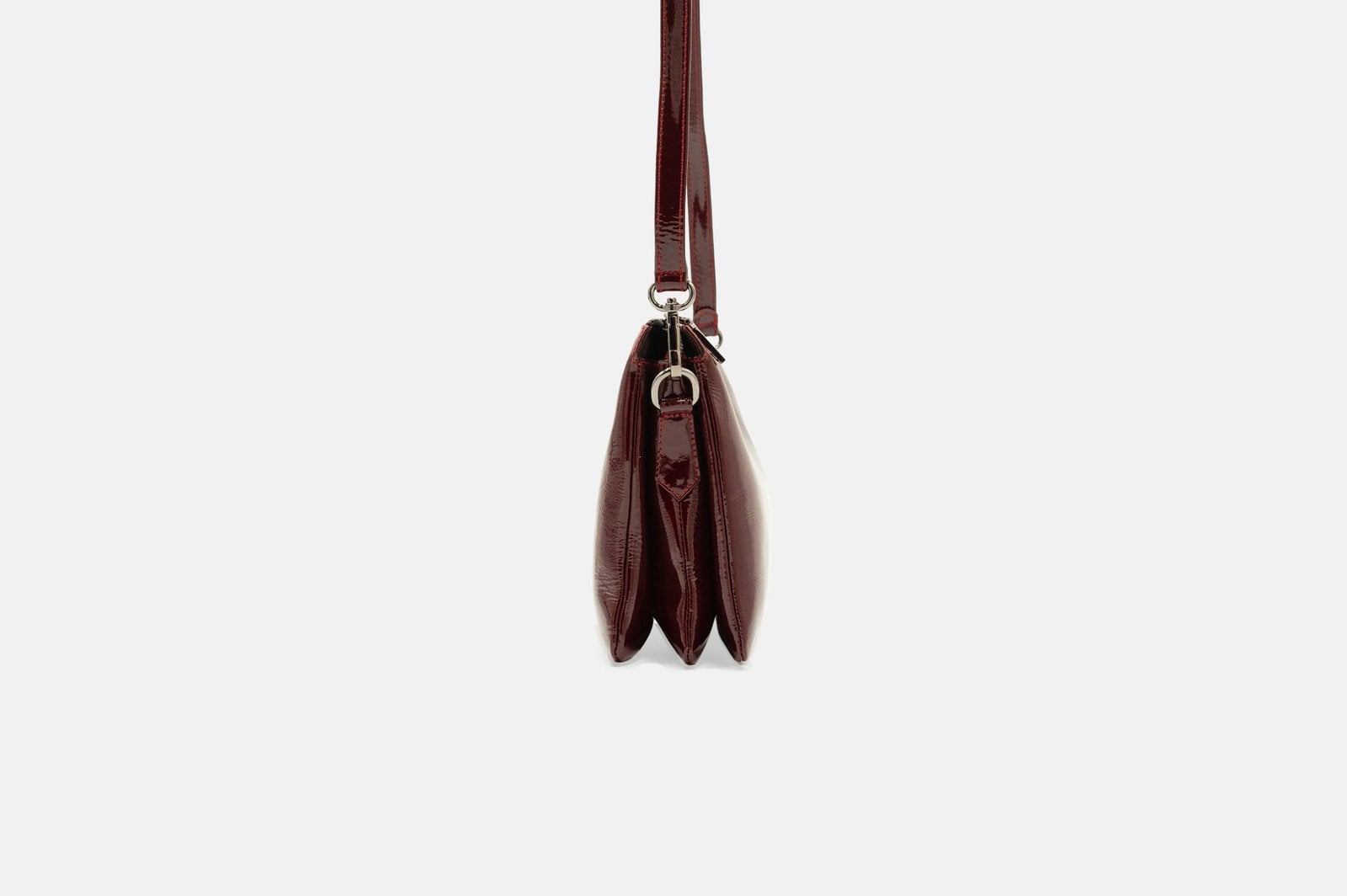 MORRAL MUJER CUERO BIGIONI MR-08-26 VINO + CORREA Y HEBILLAS - 3