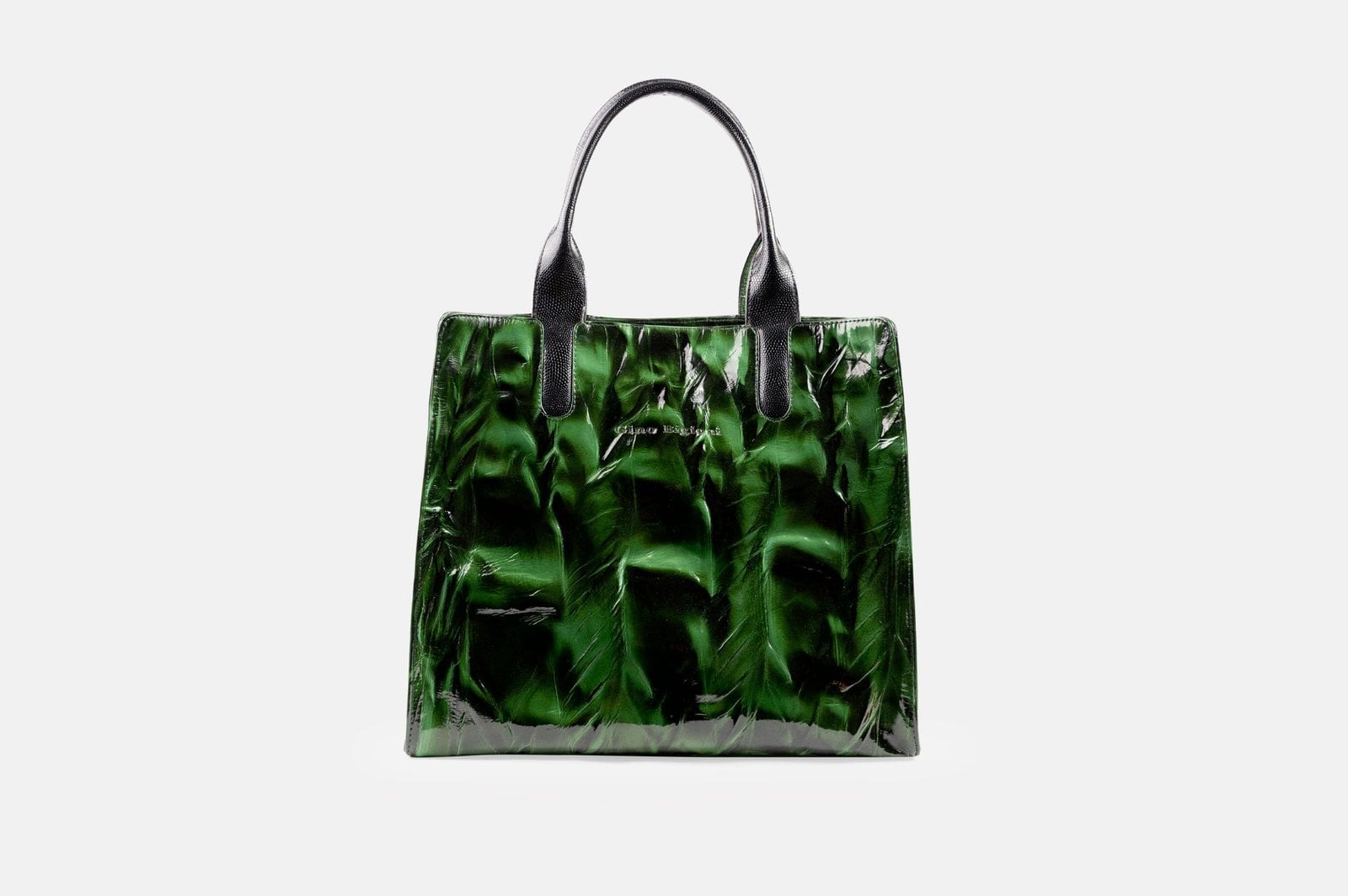 CARTERA MUJER CUERO BIGIONI BL-08-02 VERDE + CORREA Y HEBILLAS - 1