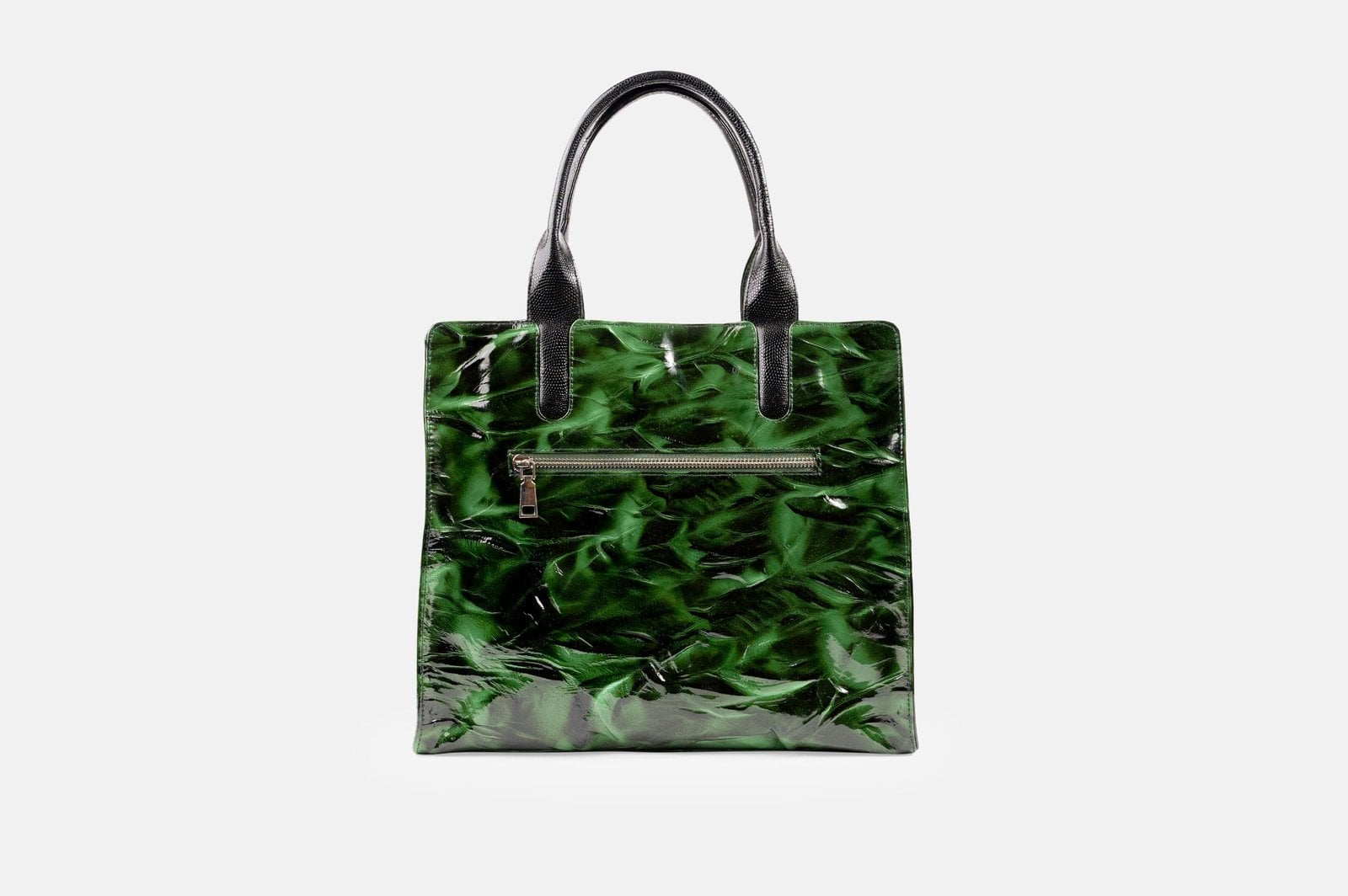 CARTERA MUJER CUERO BIGIONI BL-08-02 VERDE + CORREA Y HEBILLAS - 3