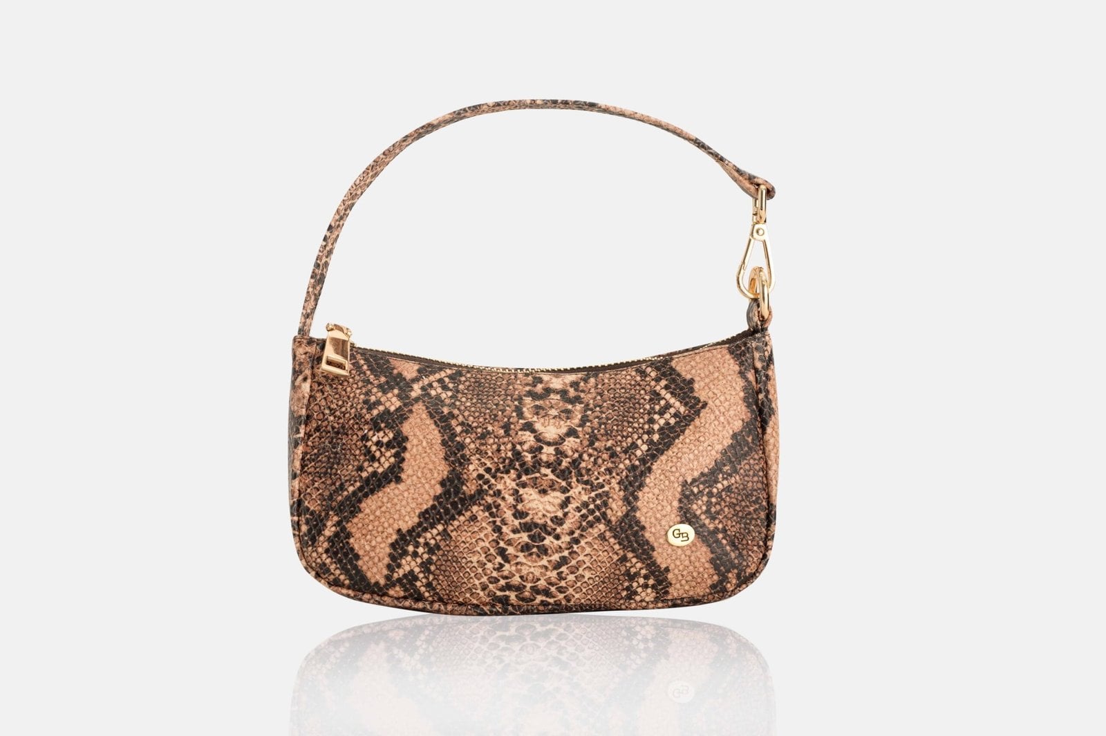 CARTERA DE MANO MUJER CUERO BIGIONI CM-01 MARRON CASCABEL + CORREA Y HEBILLAS - 1